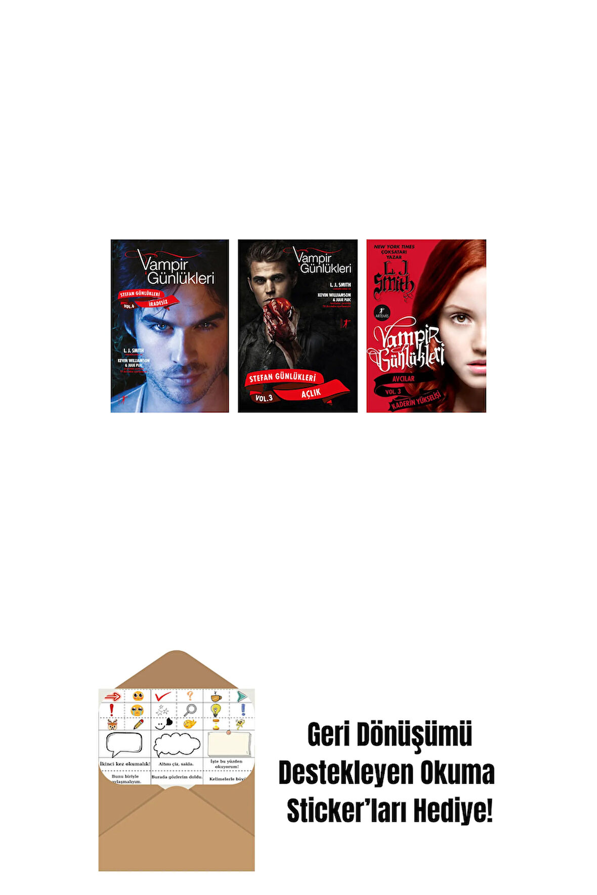 L. J. Smith 3 Kitap Set + Okuma Sticker'ları