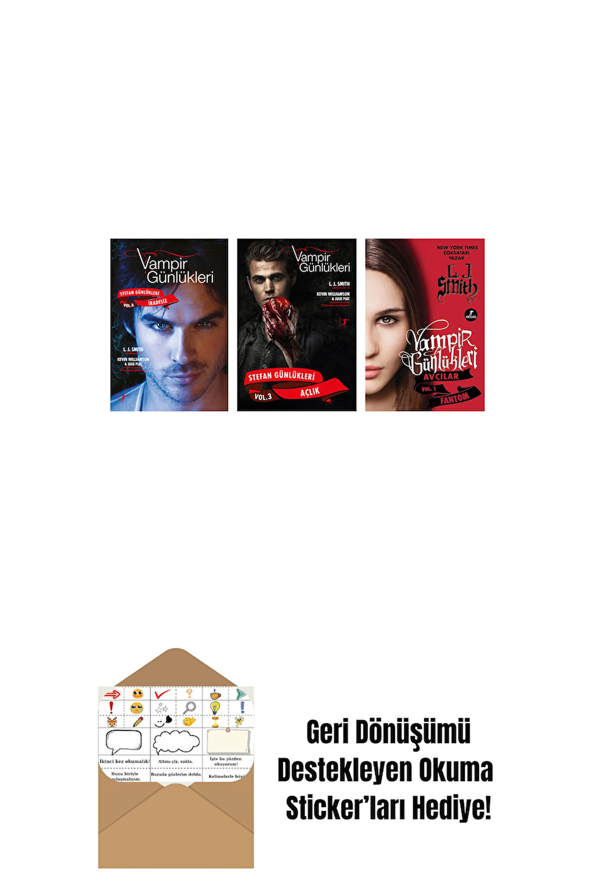 L. J. Smith 3 Kitap Set + Okuma Sticker'ları