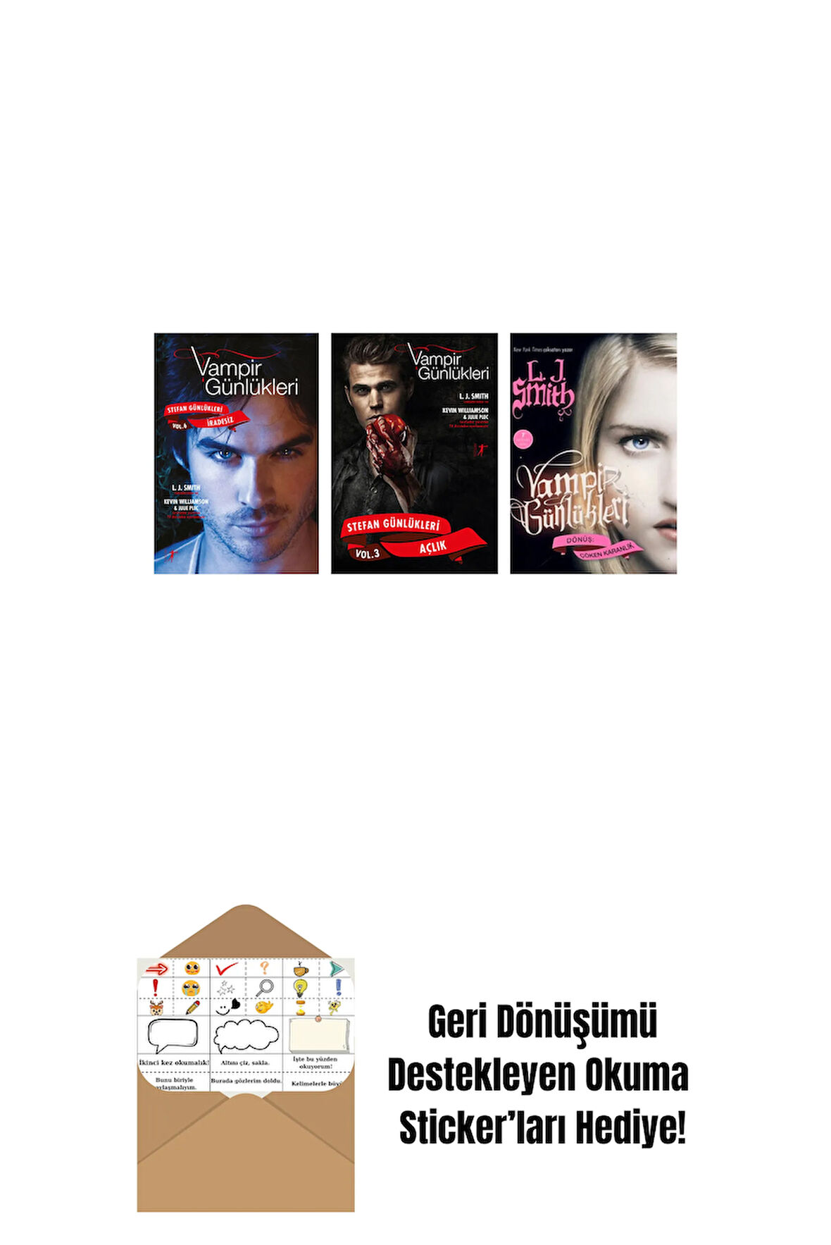 L. J. Smith 3 Kitap Set + Okuma Sticker'ları