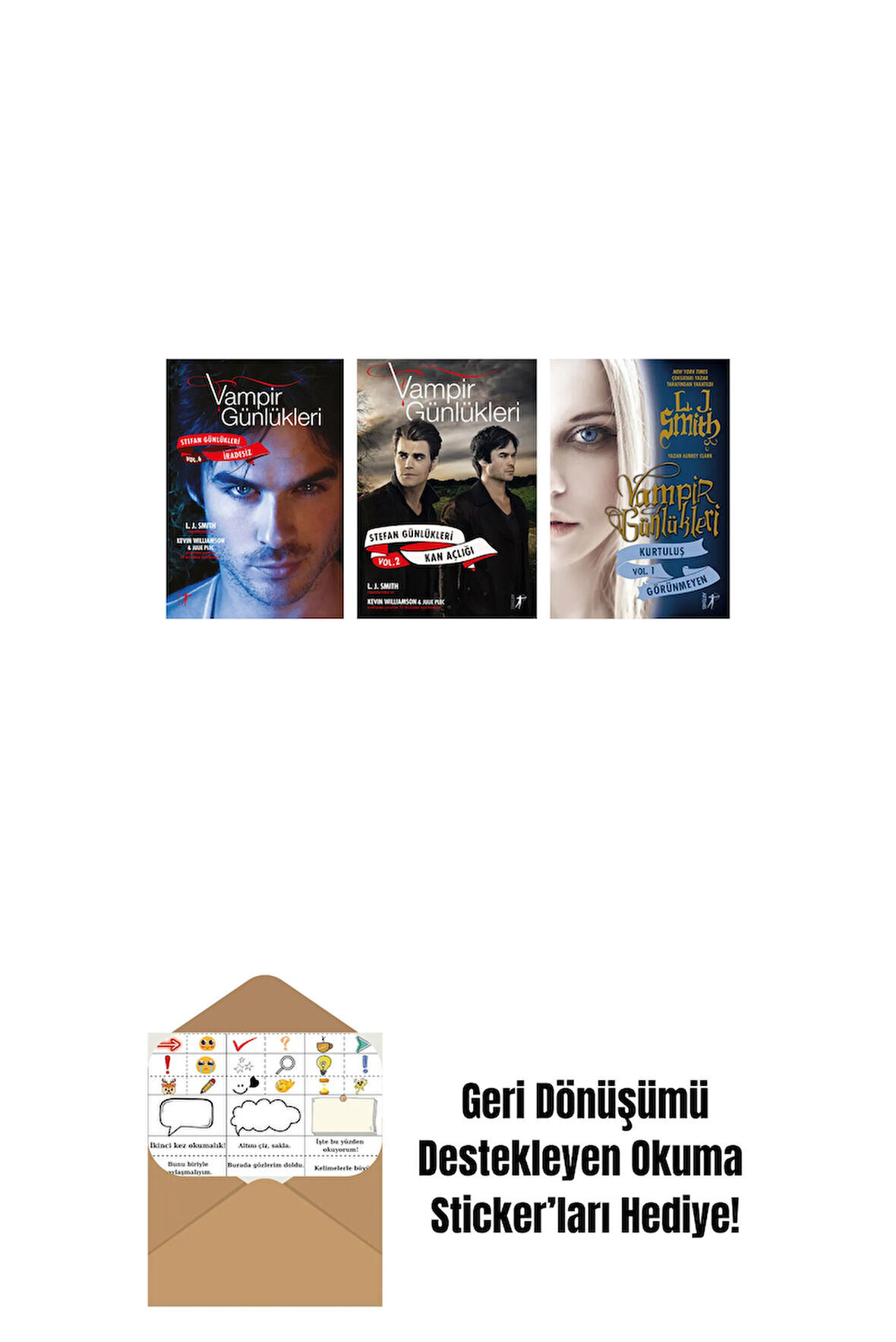 L. J. Smith 3 Kitap Set + Okuma Sticker'ları