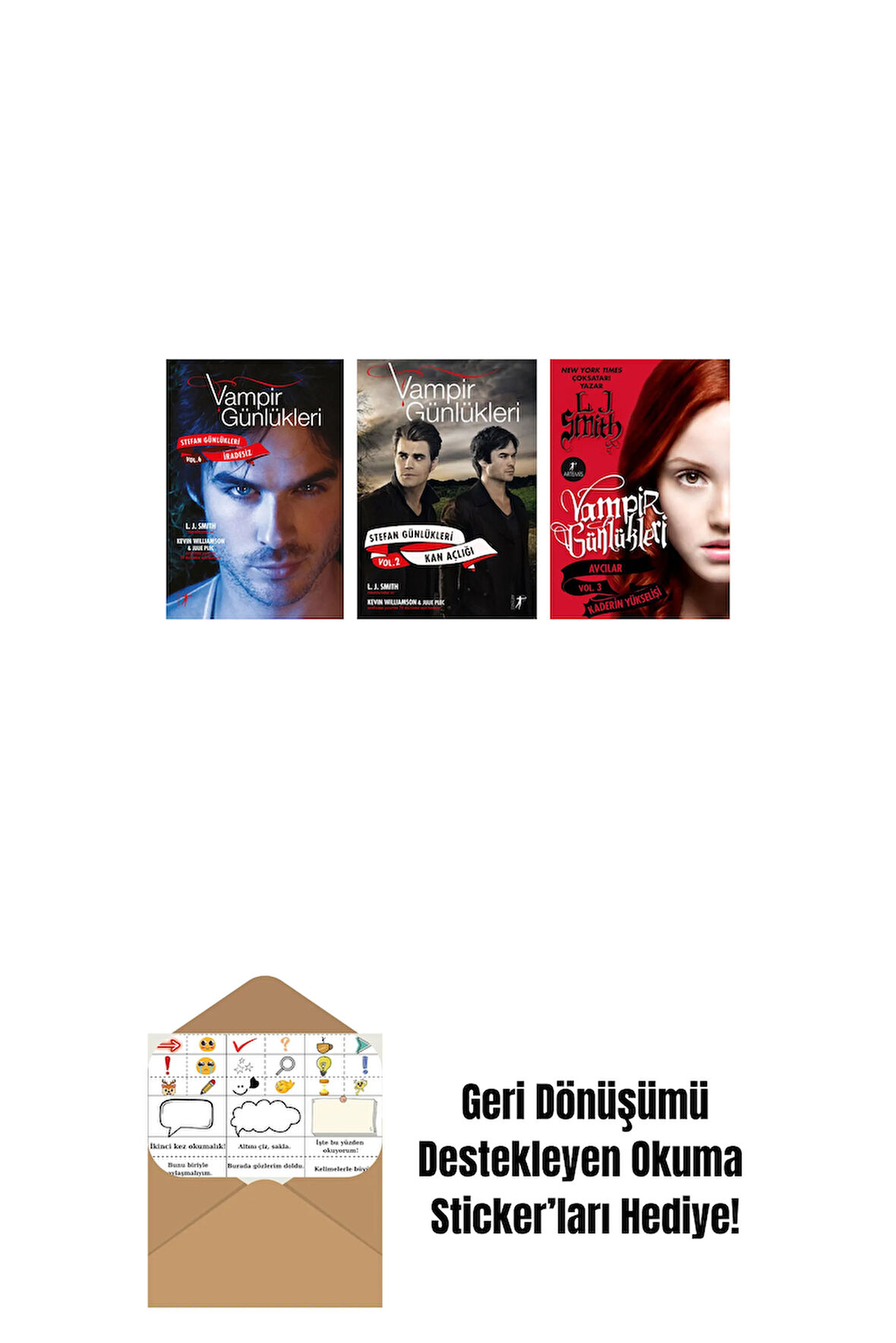 L. J. Smith 3 Kitap Set + Okuma Sticker'ları