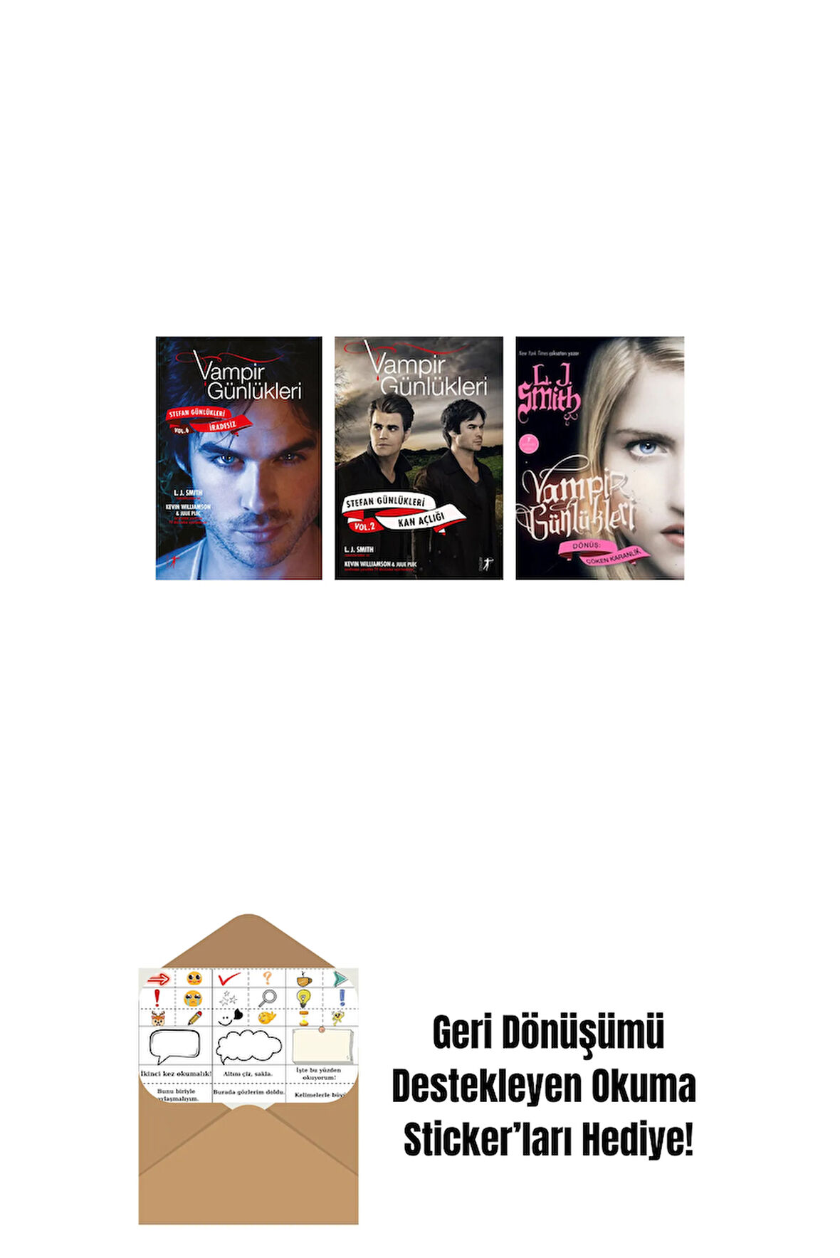 L. J. Smith 3 Kitap Set + Okuma Sticker'ları