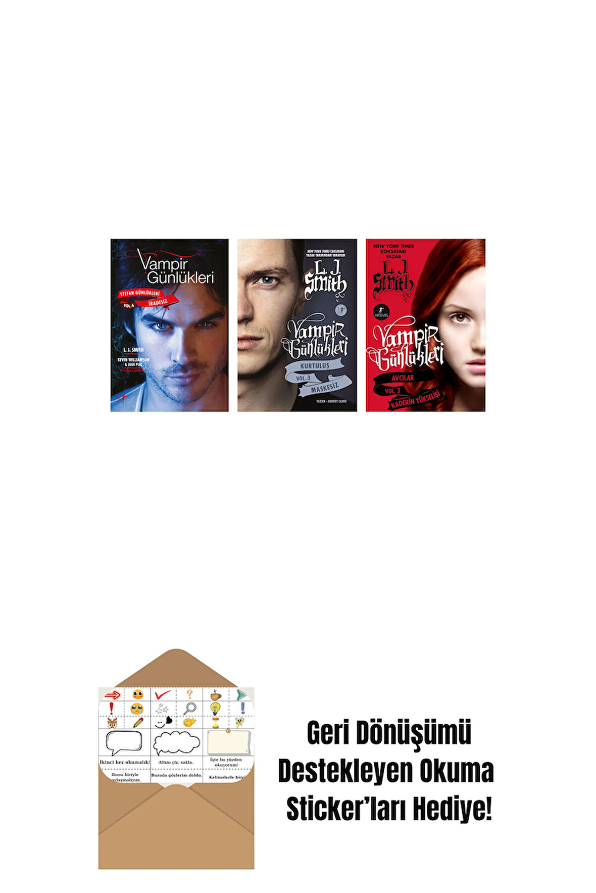 L. J. Smith 3 Kitap Set + Okuma Sticker'ları