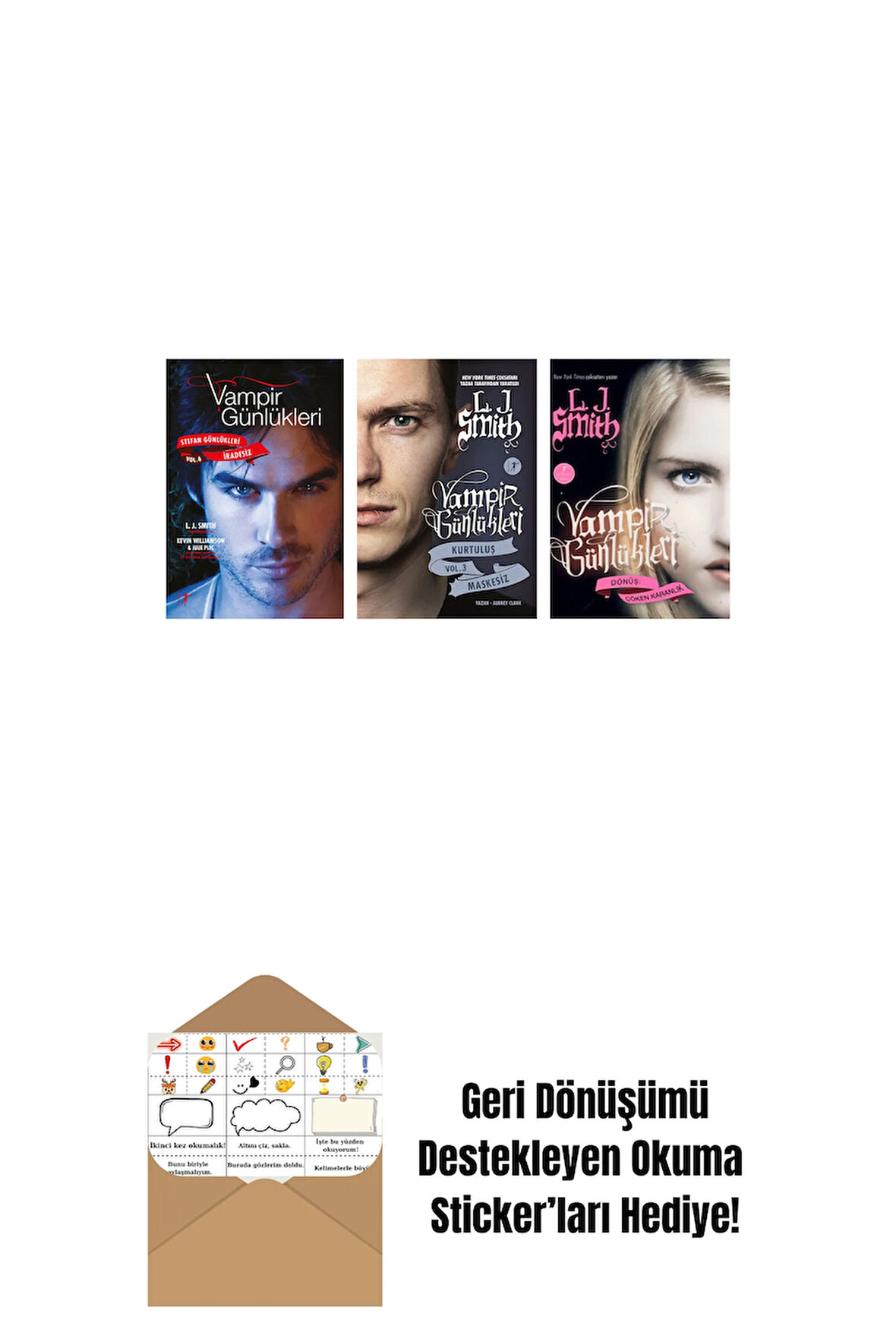 L. J. Smith 3 Kitap Set + Okuma Sticker'ları
