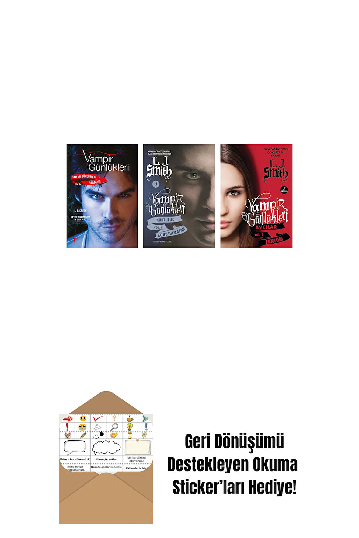 L. J. Smith 3 Kitap Set + Okuma Sticker'ları