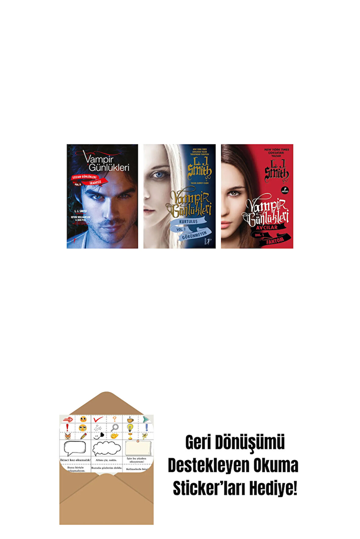 L. J. Smith 3 Kitap Set + Okuma Sticker'ları
