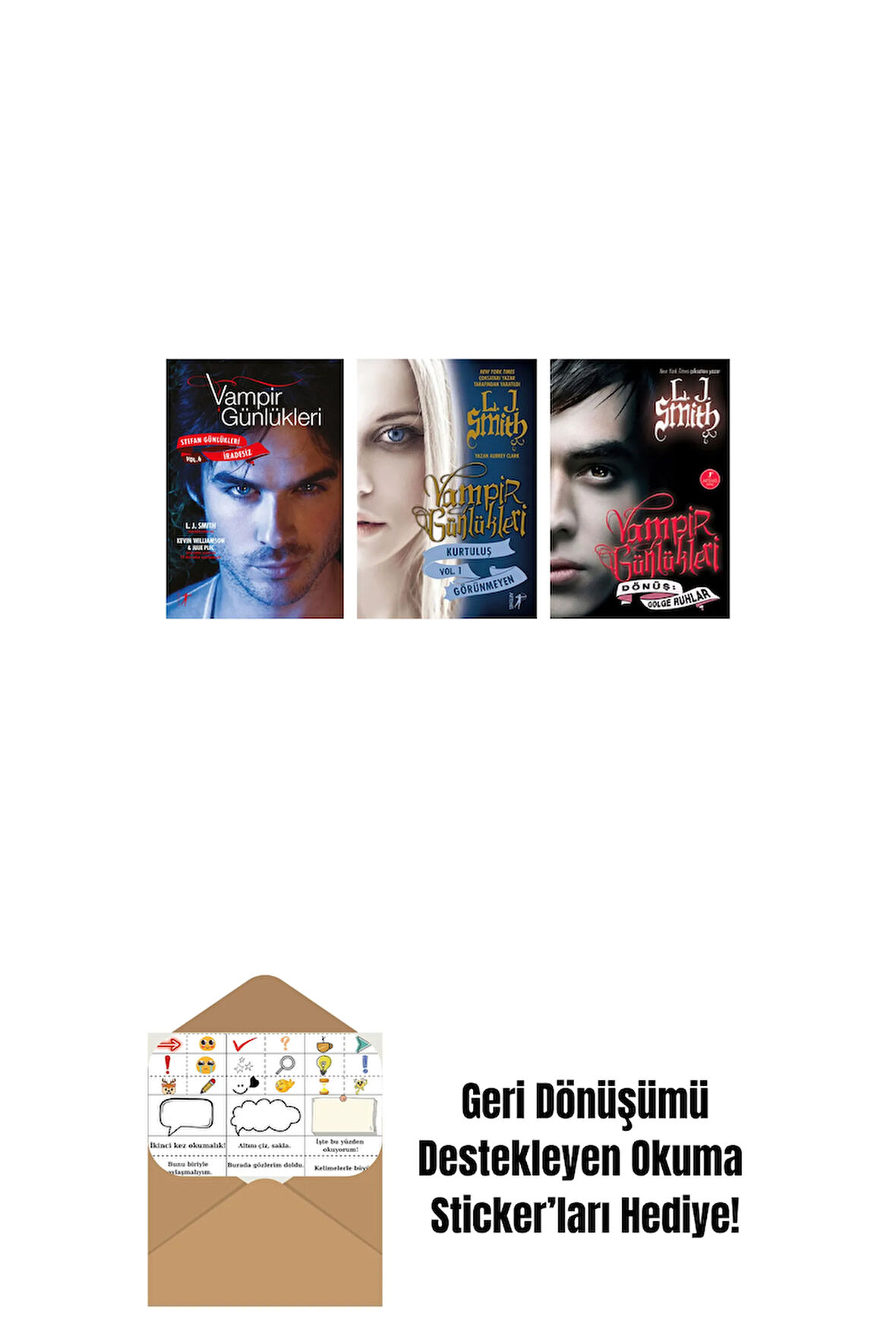 L. J. Smith 3 Kitap Set + Okuma Sticker'ları