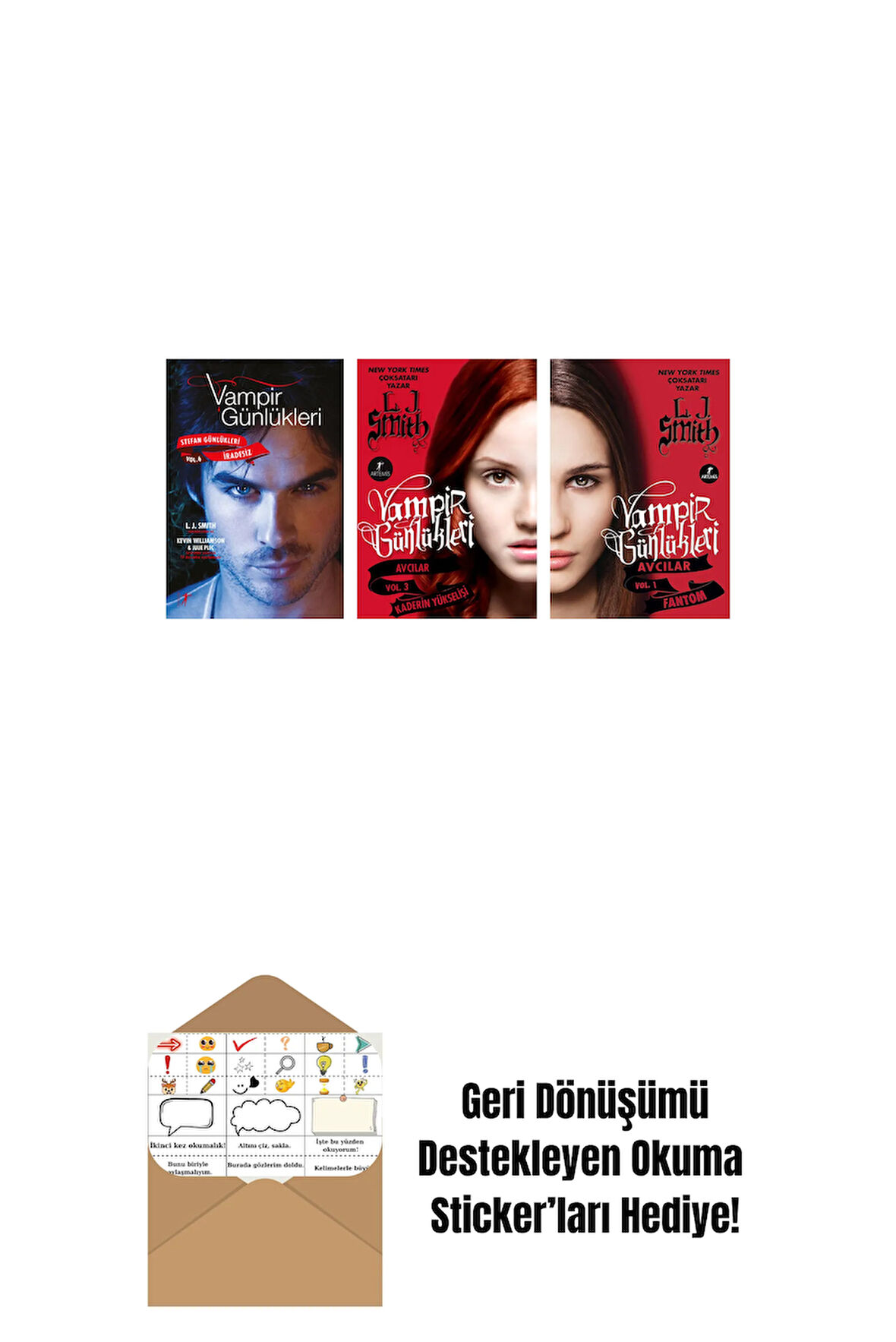 L. J. Smith 3 Kitap Set + Okuma Sticker'ları