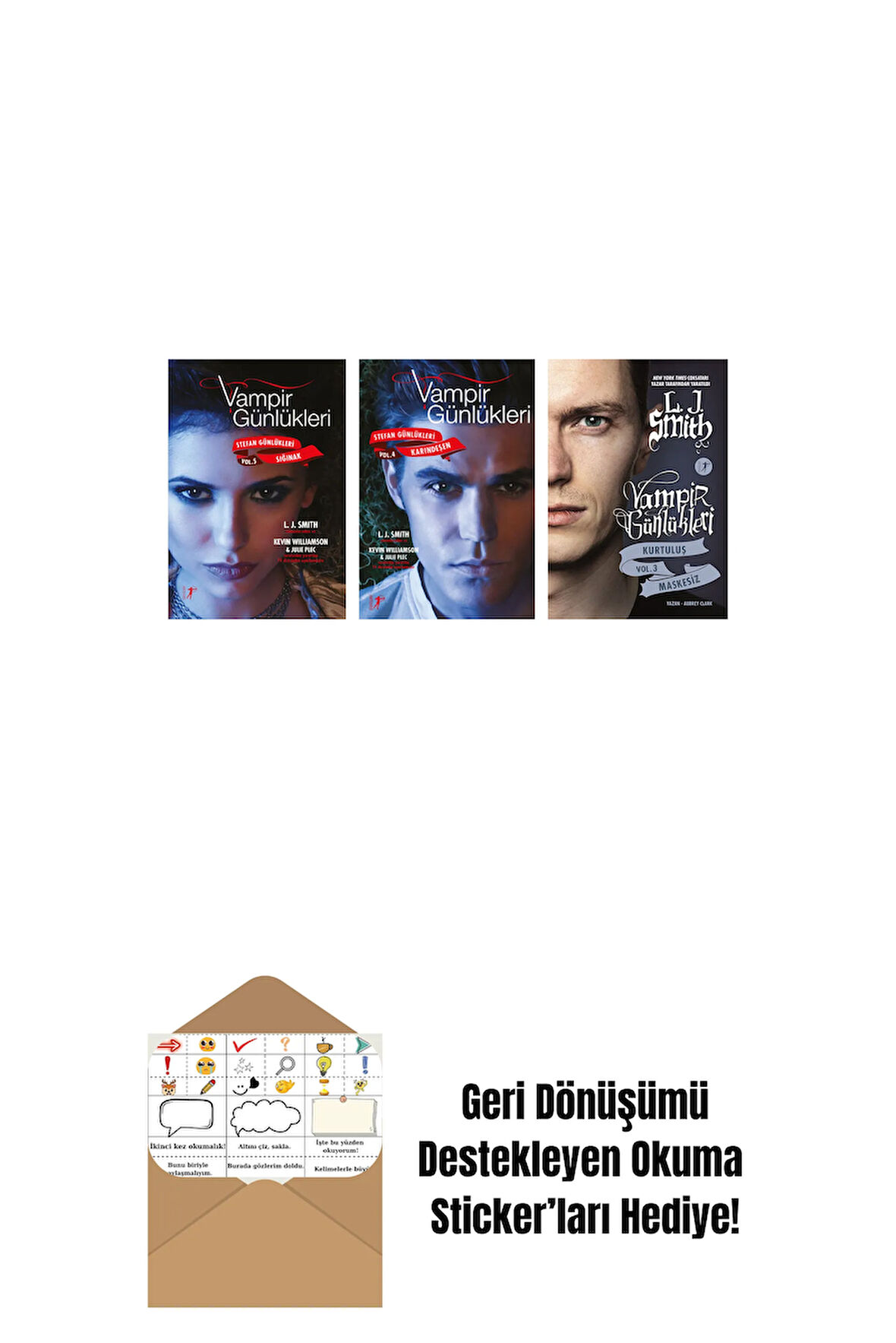 L. J. Smith 3 Kitap Set + Okuma Sticker'ları