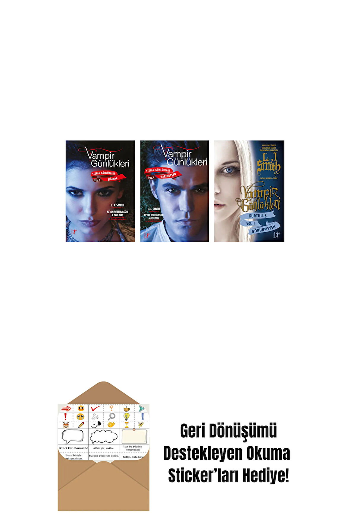 L. J. Smith 3 Kitap Set + Okuma Sticker'ları