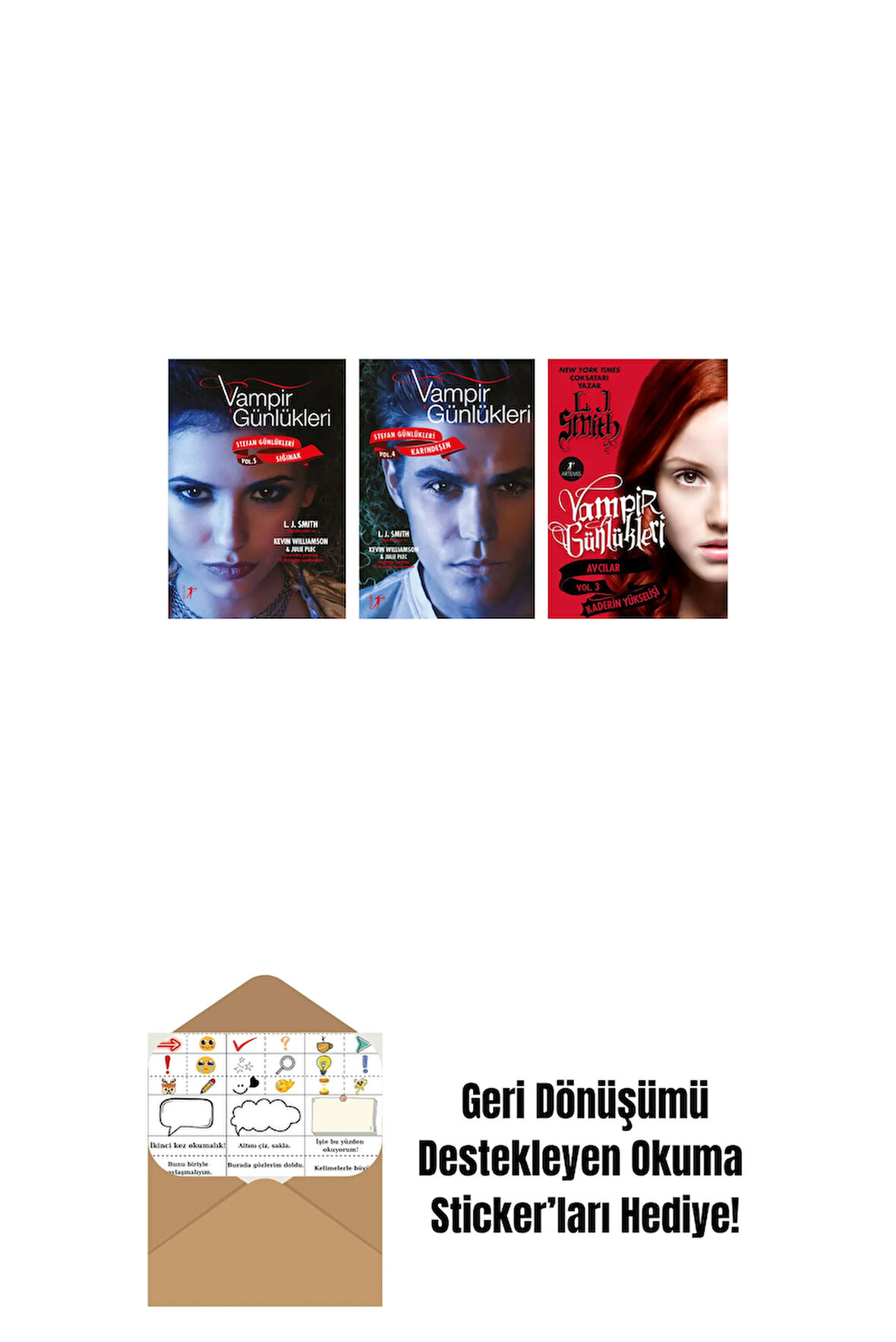 L. J. Smith 3 Kitap Set + Okuma Sticker'ları