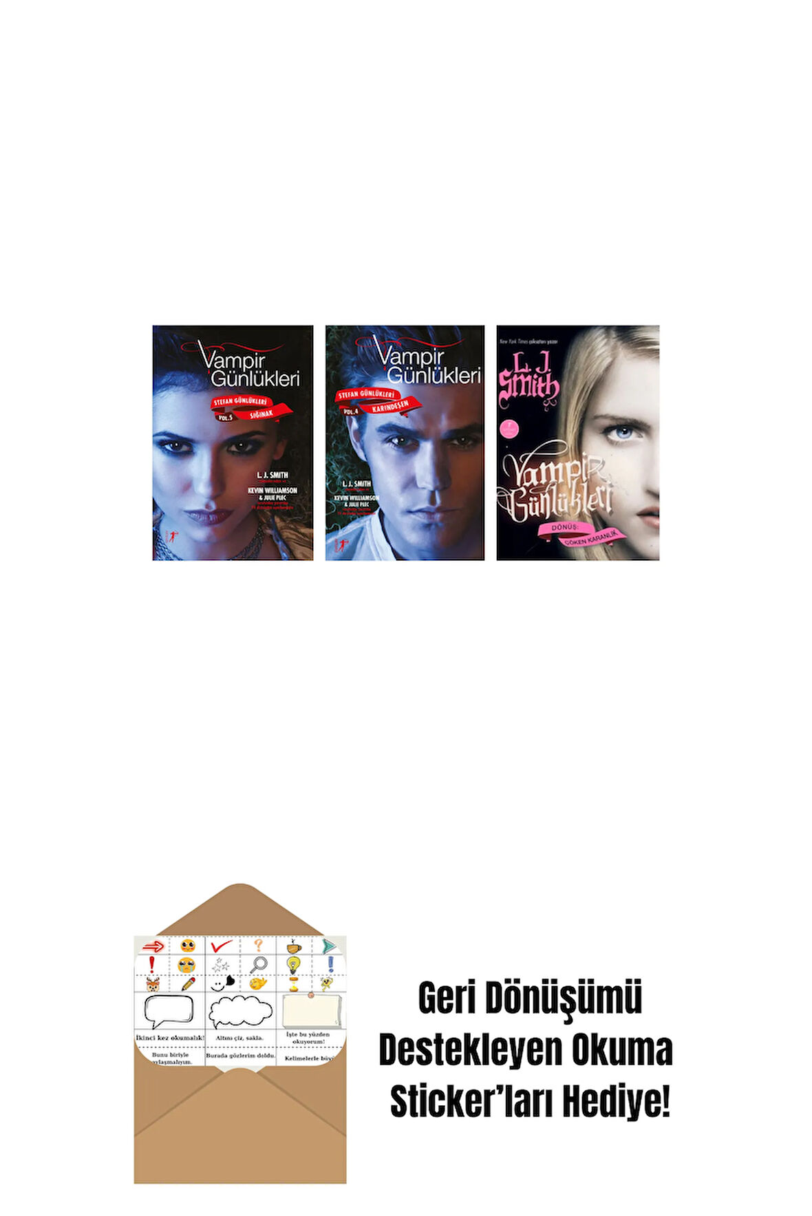 L. J. Smith 3 Kitap Set + Okuma Sticker'ları