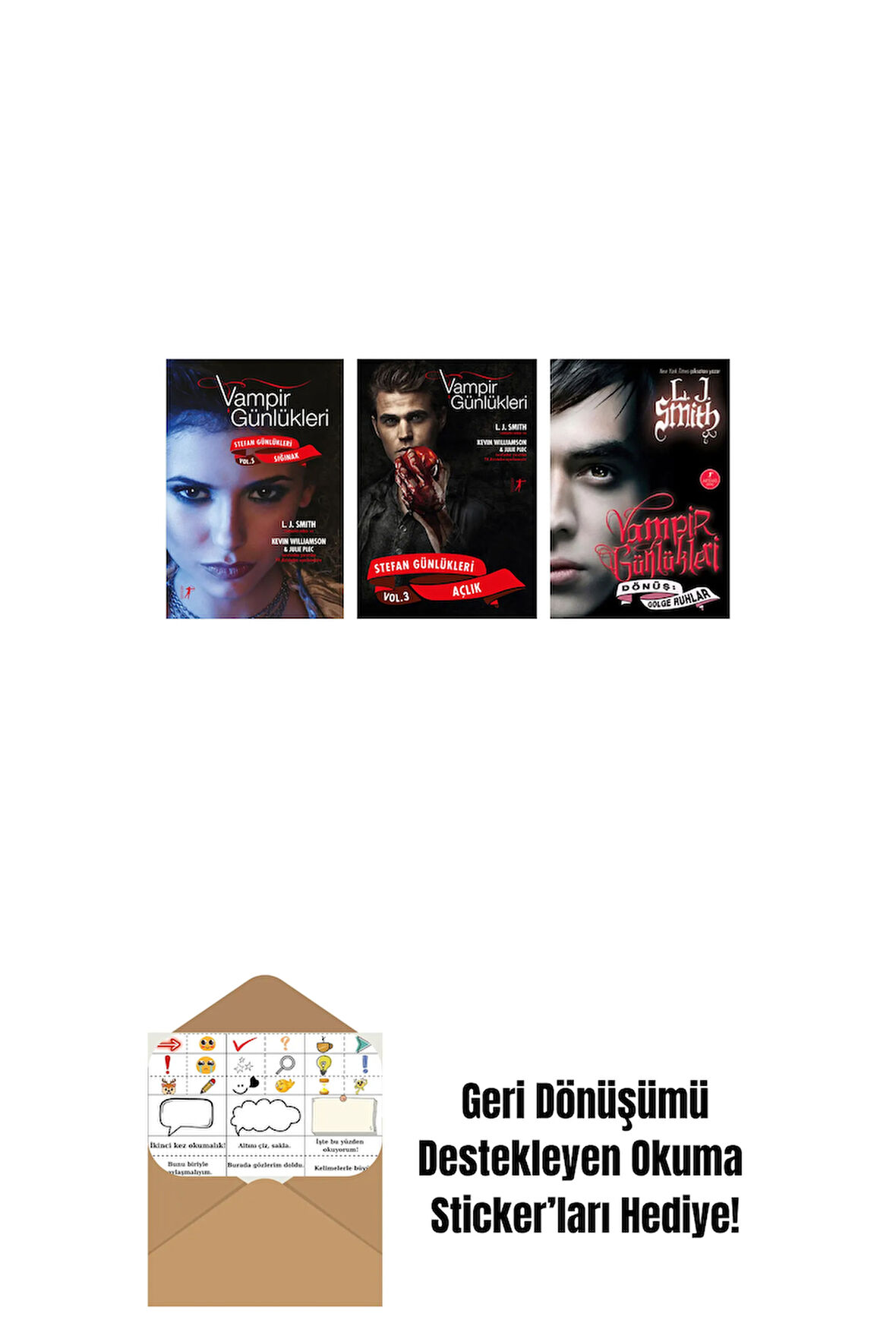 L. J. Smith 3 Kitap Set + Okuma Sticker'ları