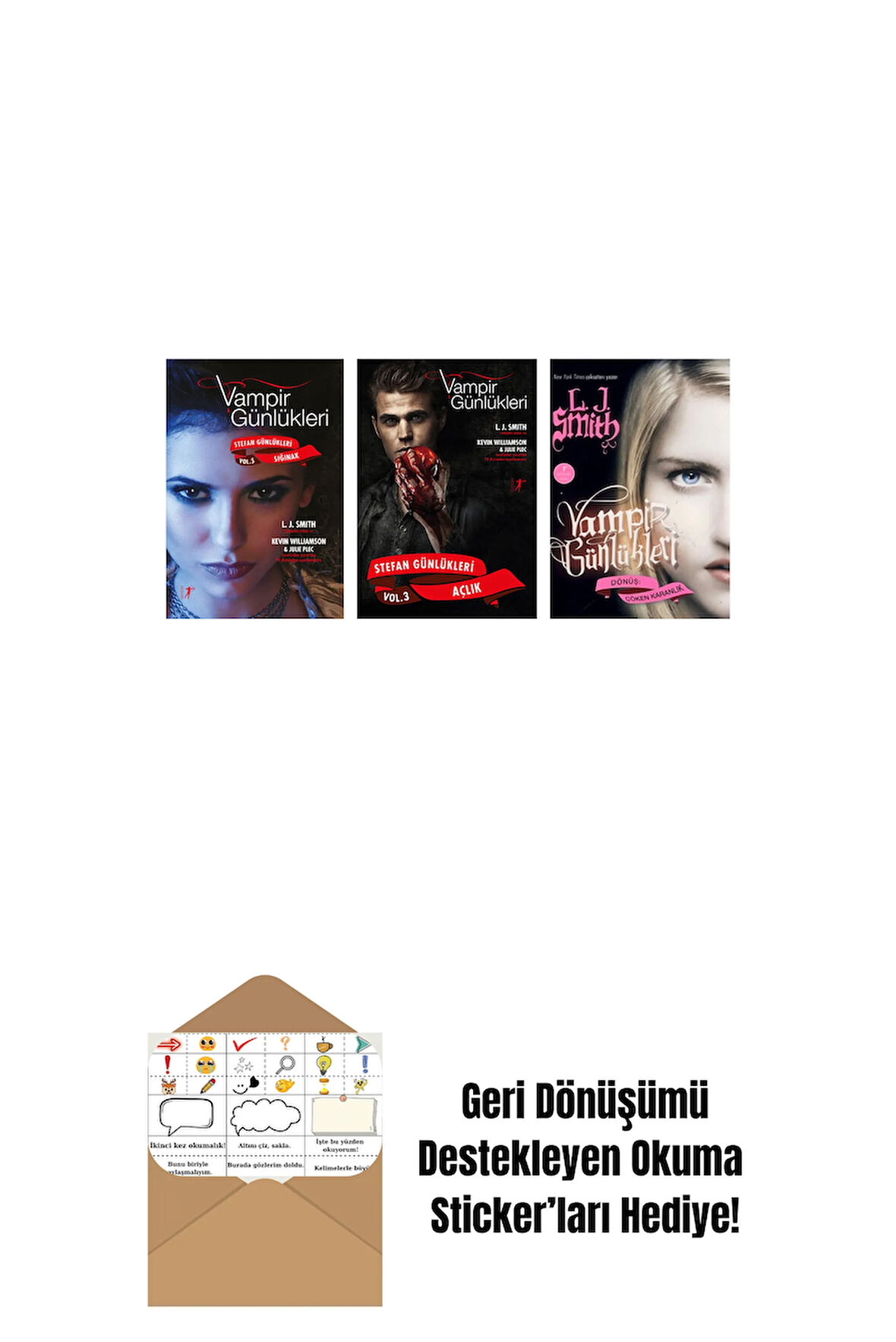 L. J. Smith 3 Kitap Set + Okuma Sticker'ları