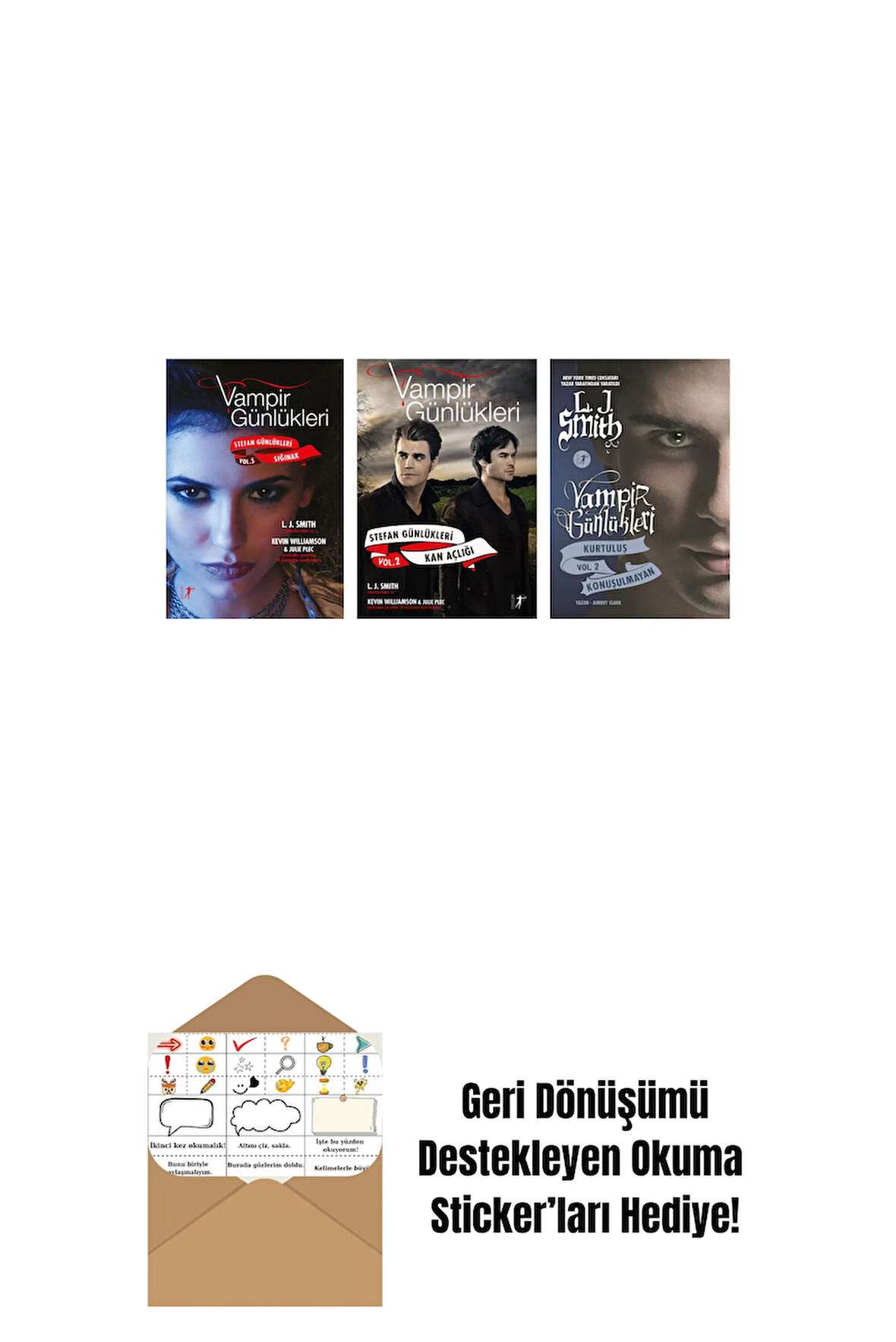 L. J. Smith 3 Kitap Set + Okuma Sticker'ları