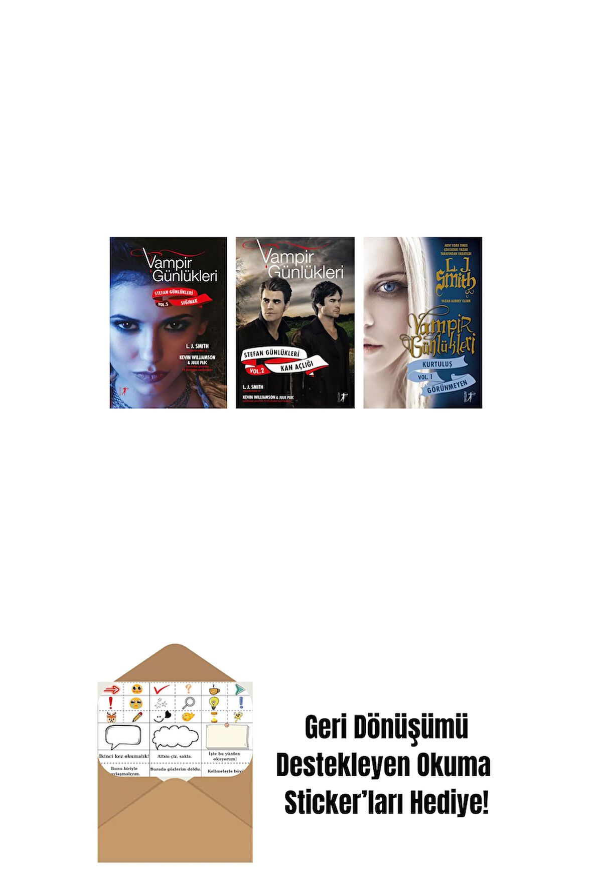 L. J. Smith 3 Kitap Set + Okuma Sticker'ları