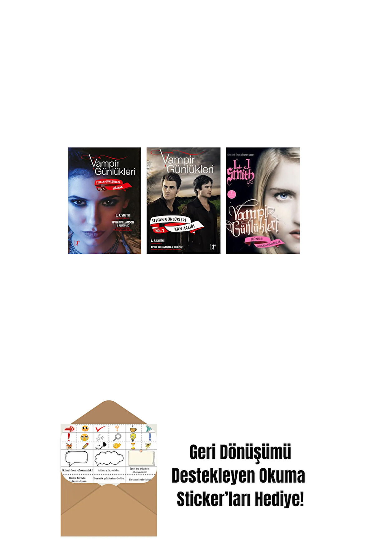L. J. Smith 3 Kitap Set + Okuma Sticker'ları
