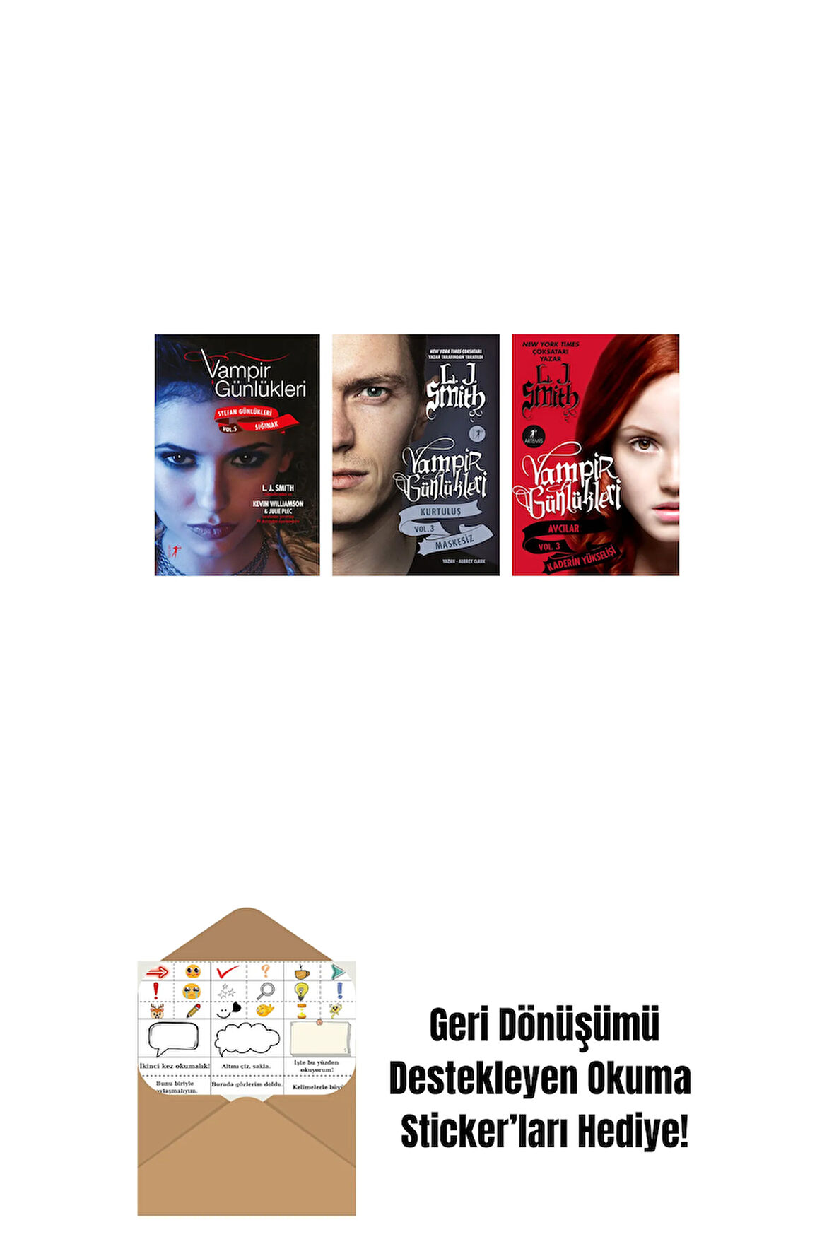 L. J. Smith 3 Kitap Set + Okuma Sticker'ları