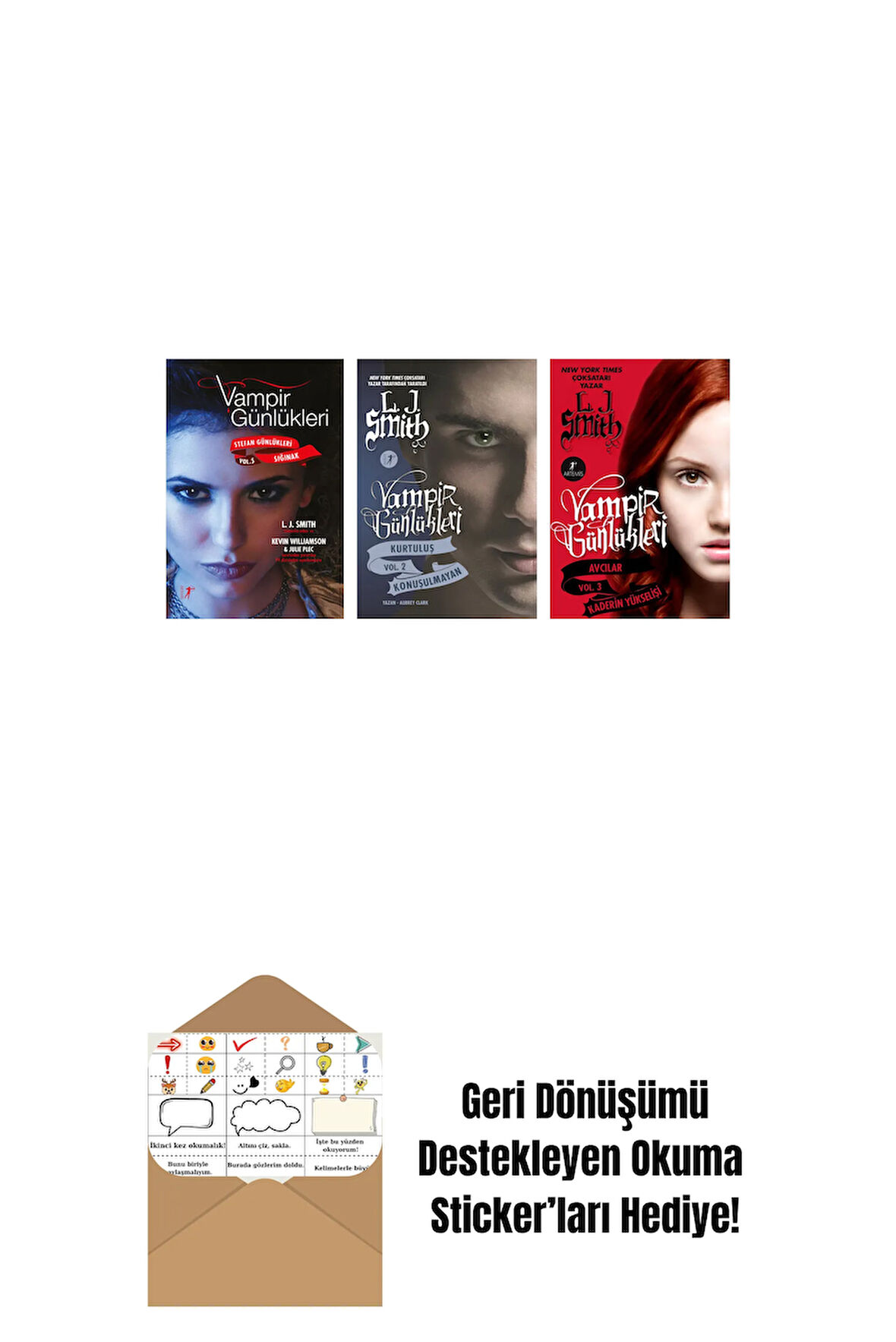 L. J. Smith 3 Kitap Set + Okuma Sticker'ları