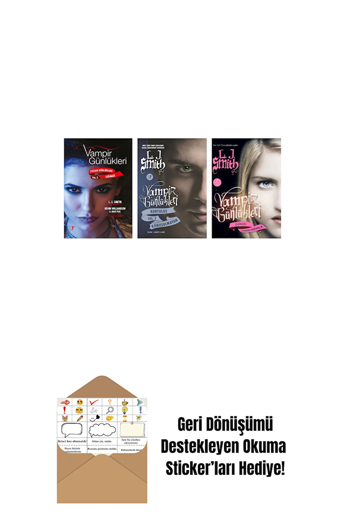 L. J. Smith 3 Kitap Set + Okuma Sticker'ları