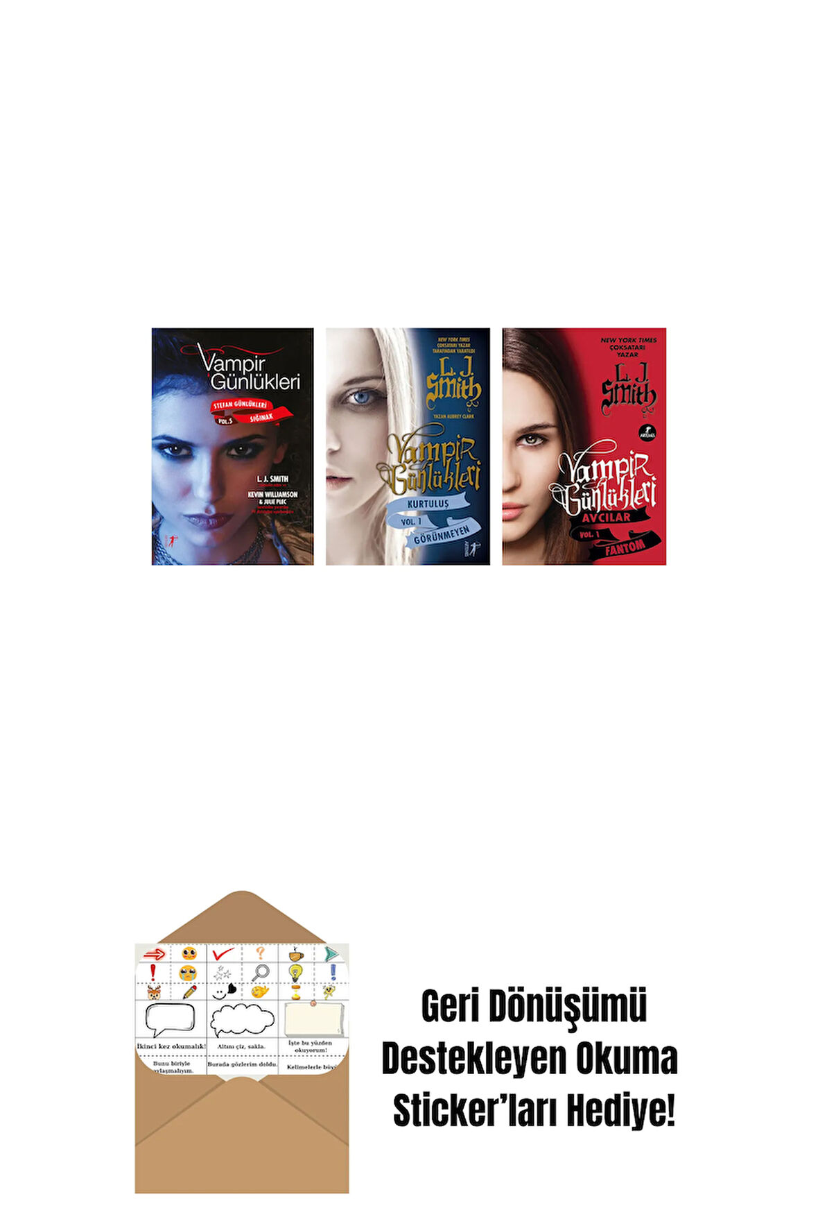 L. J. Smith 3 Kitap Set + Okuma Sticker'ları