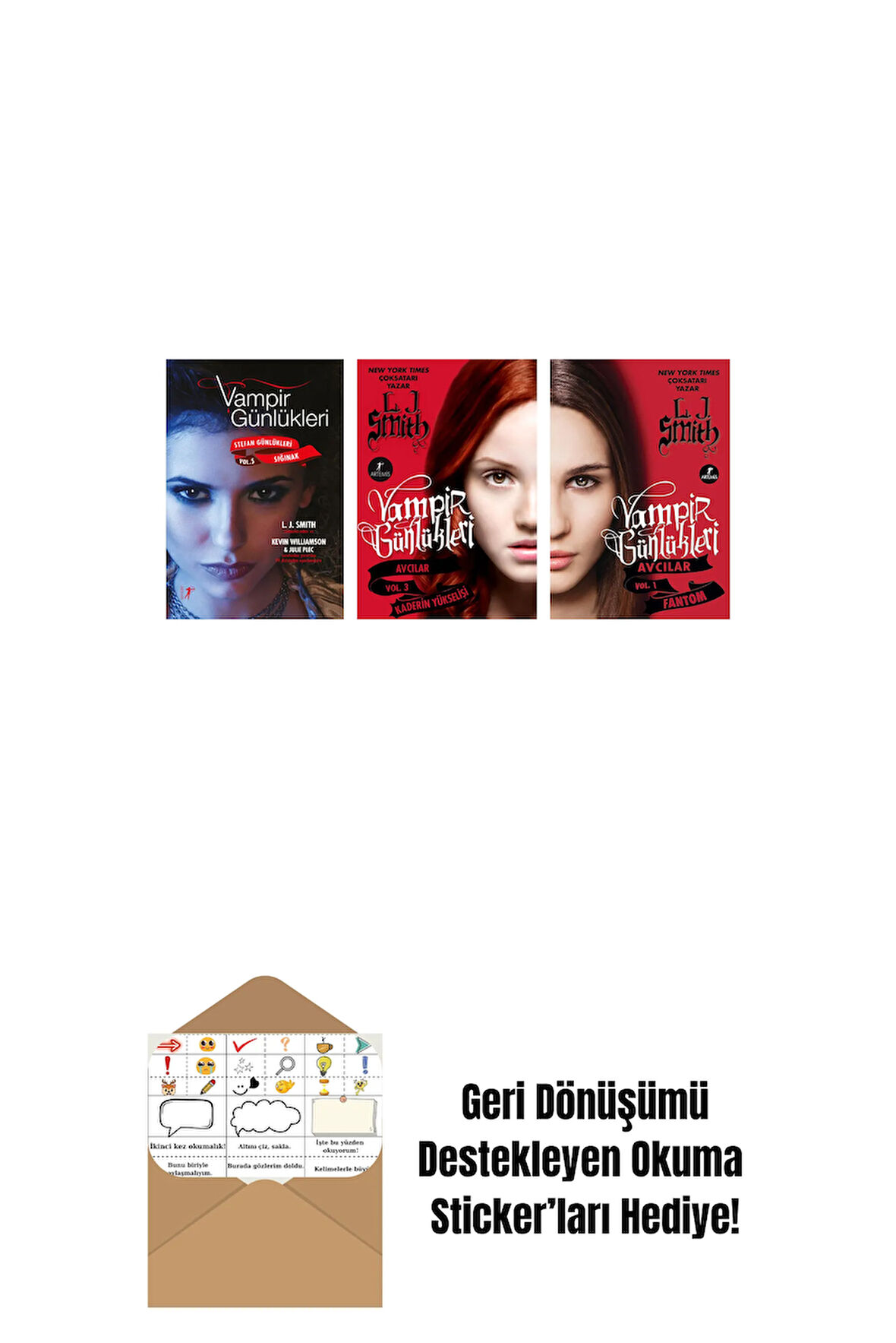 L. J. Smith 3 Kitap Set + Okuma Sticker'ları