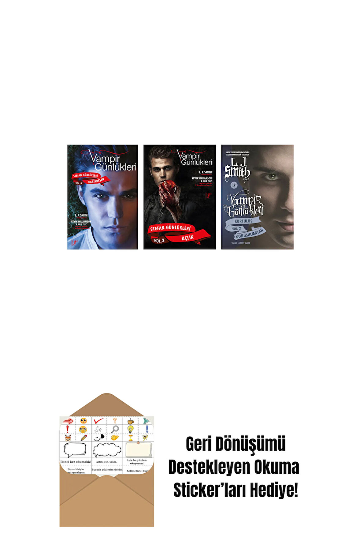 L. J. Smith 3 Kitap Set + Okuma Sticker'ları
