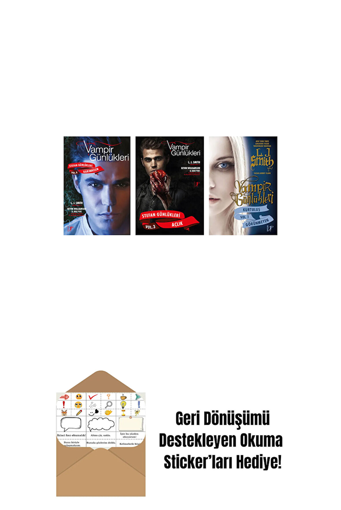 L. J. Smith 3 Kitap Set + Okuma Sticker'ları