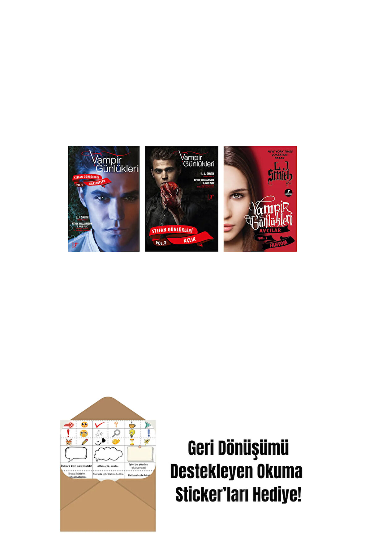 L. J. Smith 3 Kitap Set + Okuma Sticker'ları