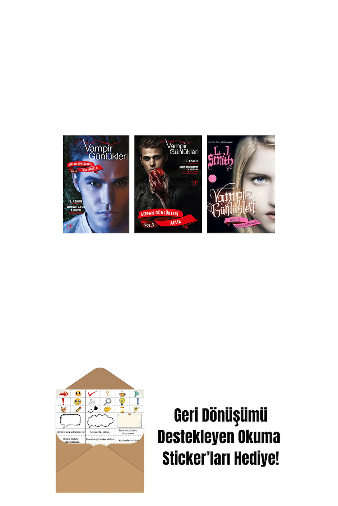 L. J. Smith 3 Kitap Set + Okuma Sticker'ları