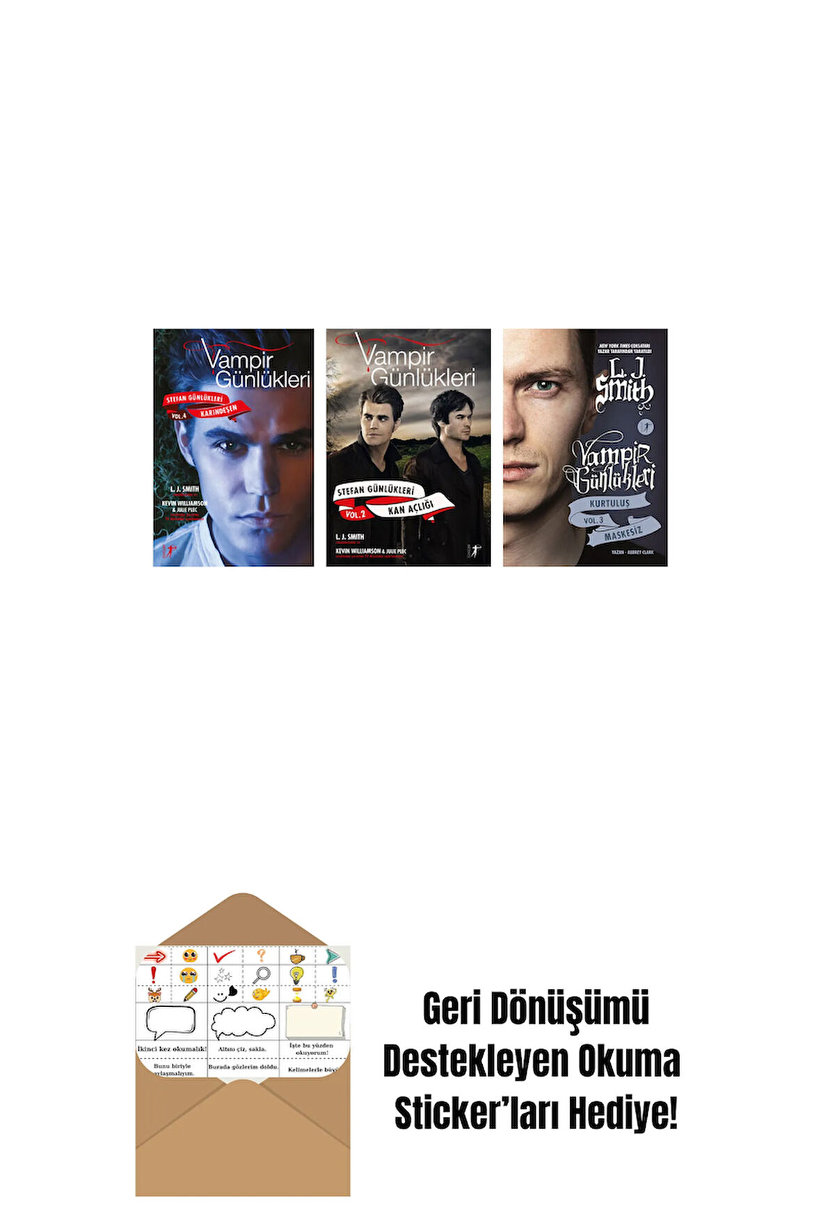 L. J. Smith 3 Kitap Set + Okuma Sticker'ları