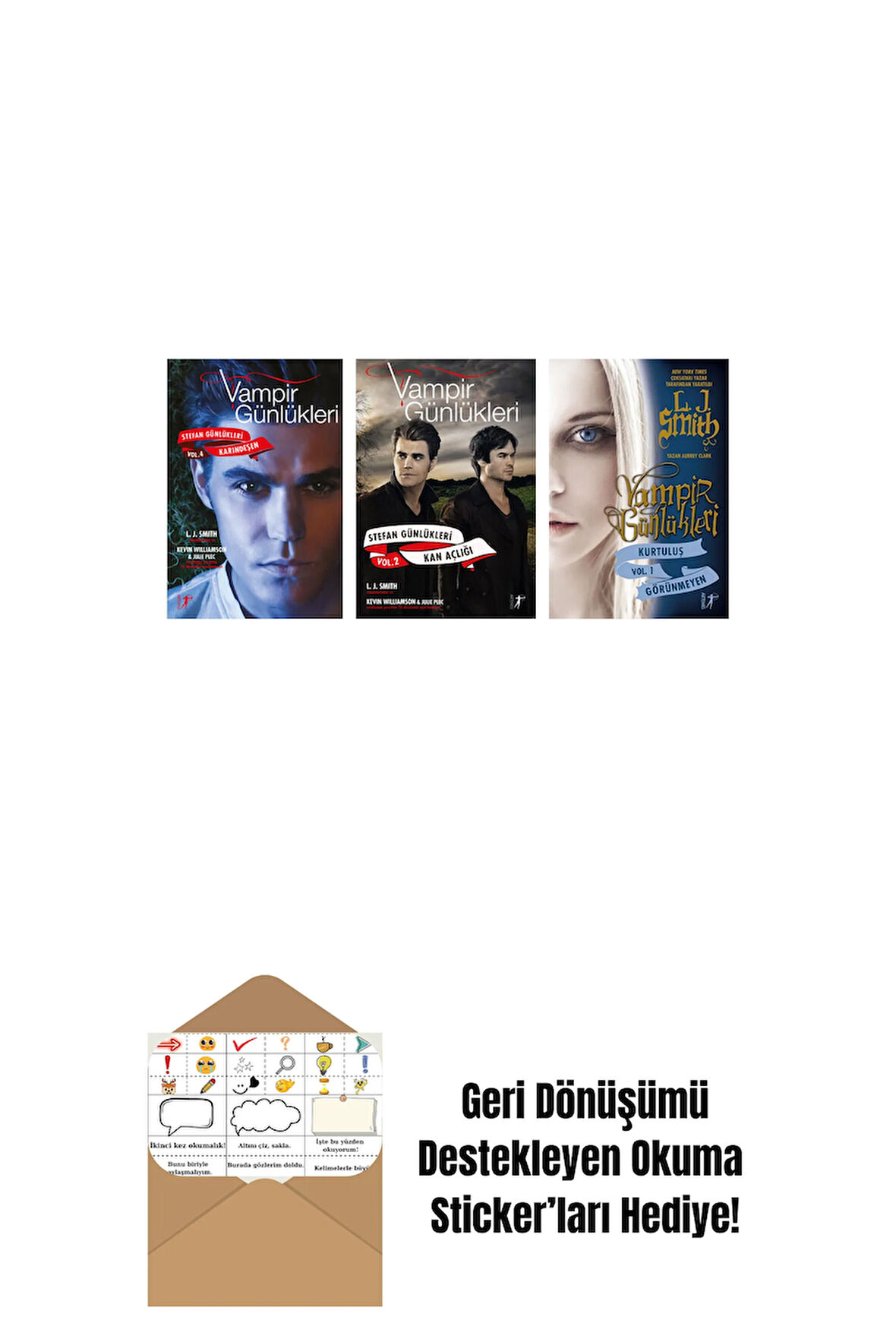 L. J. Smith 3 Kitap Set + Okuma Sticker'ları