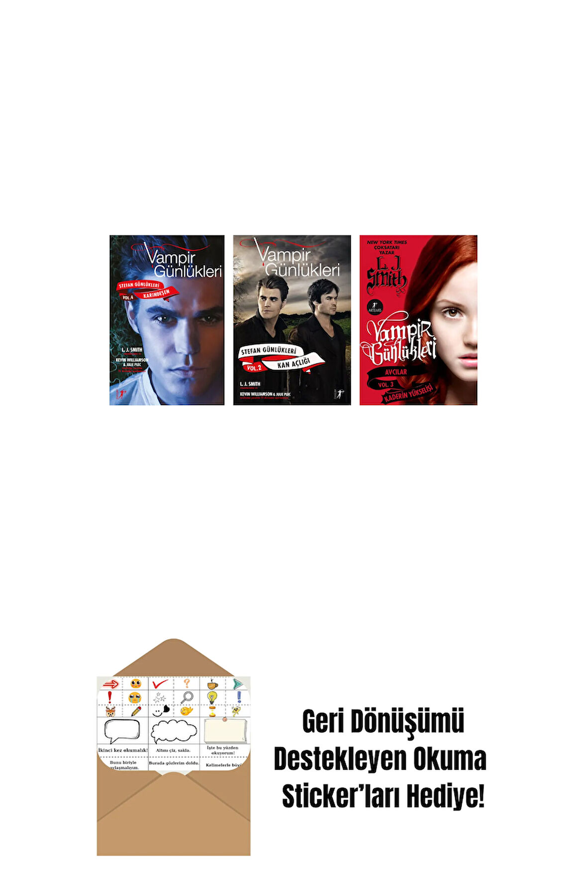 L. J. Smith 3 Kitap Set + Okuma Sticker'ları