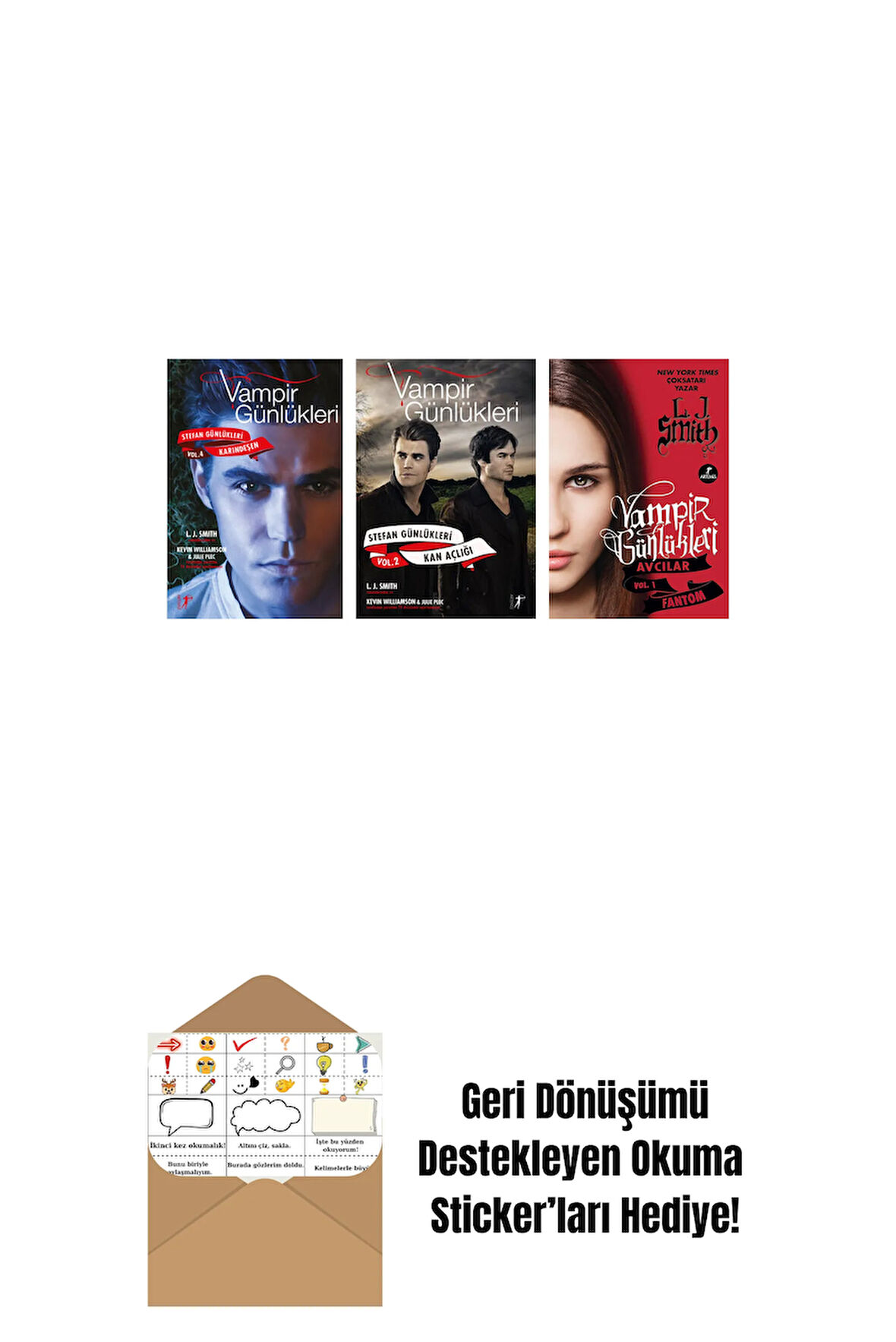 L. J. Smith 3 Kitap Set + Okuma Sticker'ları