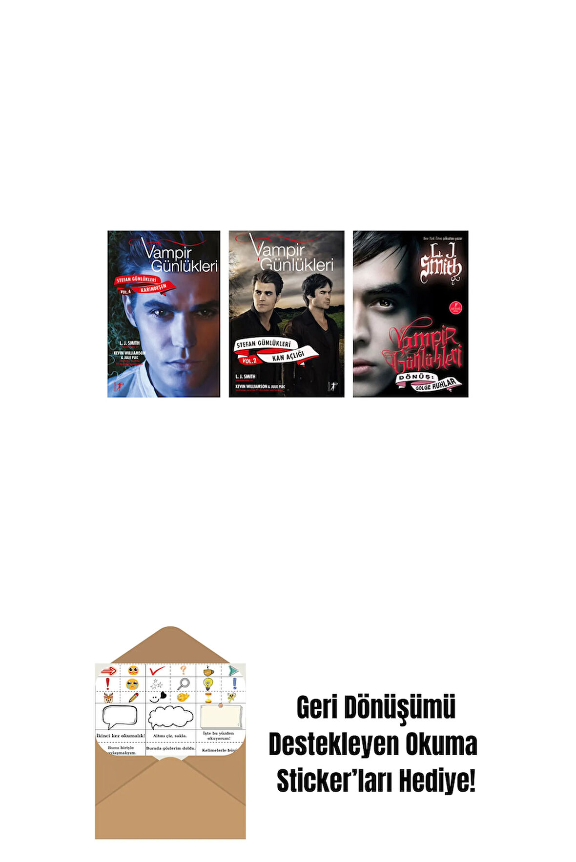 L. J. Smith 3 Kitap Set + Okuma Sticker'ları