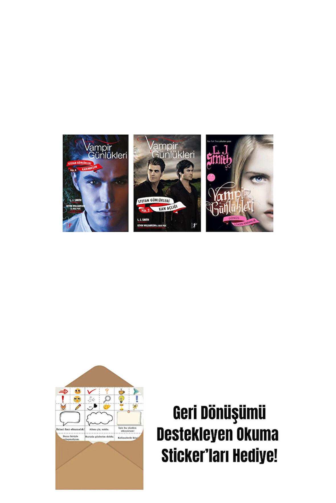 L. J. Smith 3 Kitap Set + Okuma Sticker'ları