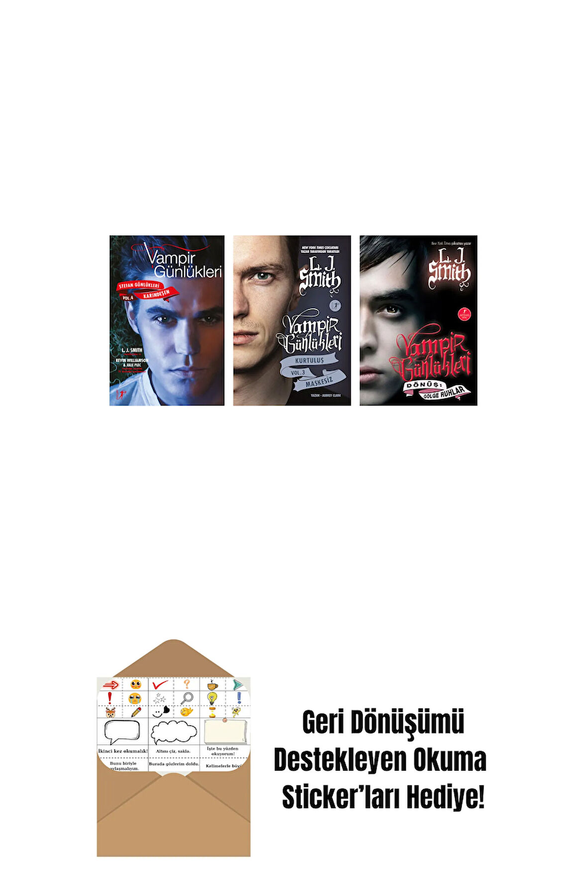 L. J. Smith 3 Kitap Set + Okuma Sticker'ları