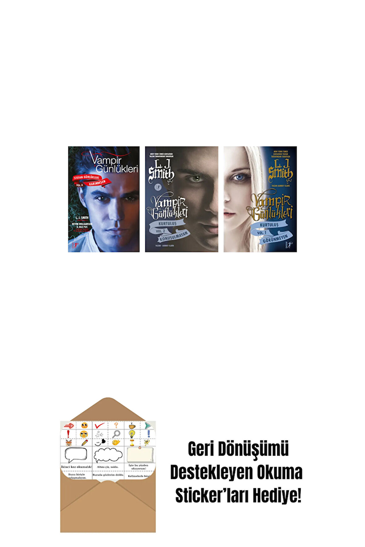 L. J. Smith 3 Kitap Set + Okuma Sticker'ları