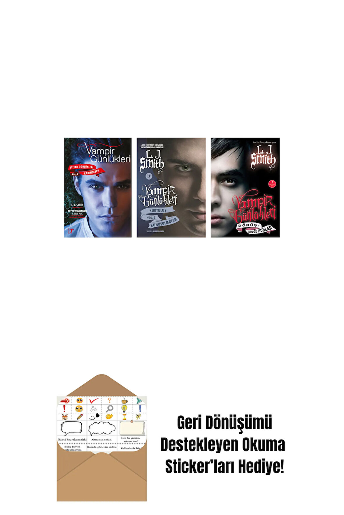 L. J. Smith 3 Kitap Set + Okuma Sticker'ları