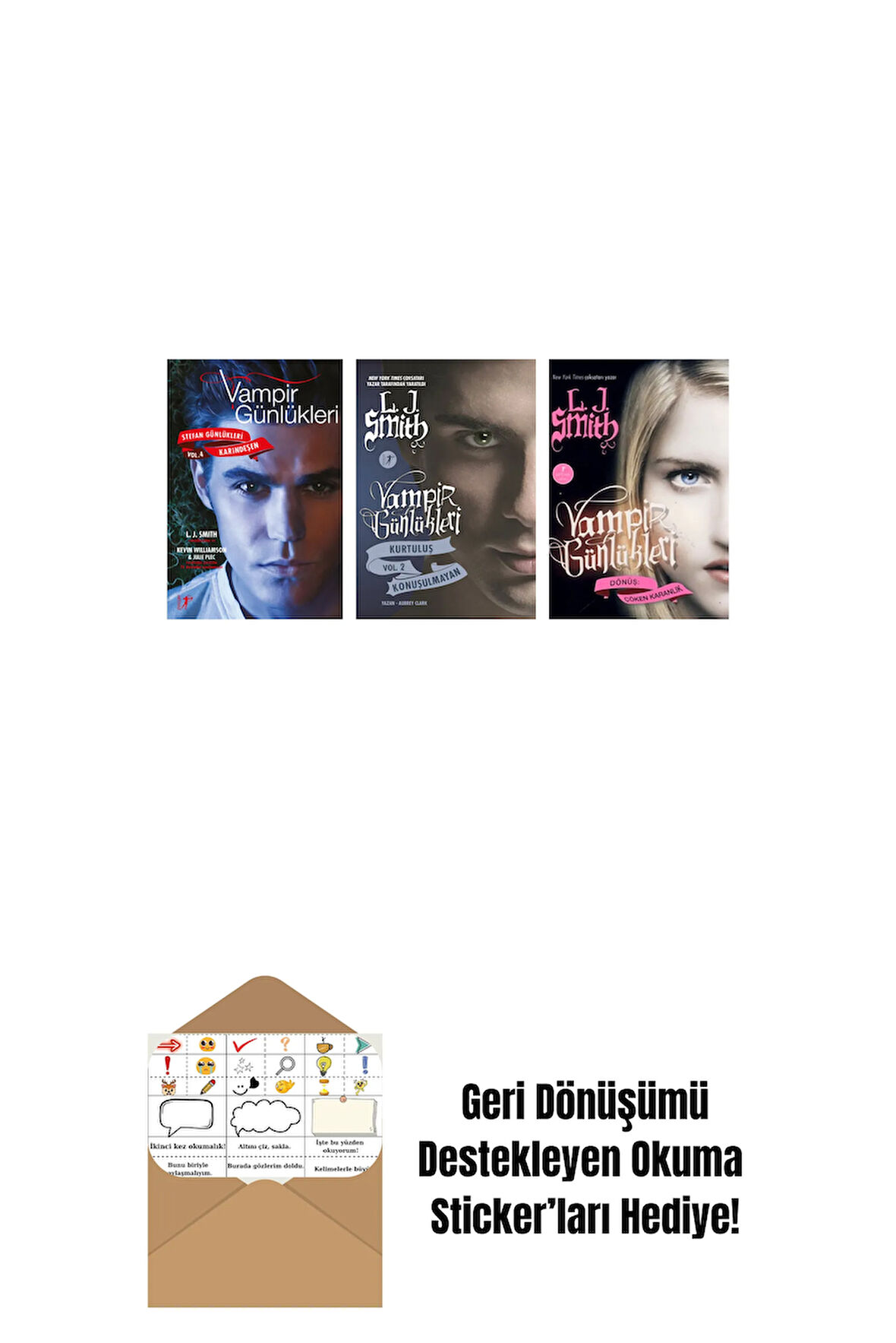 L. J. Smith 3 Kitap Set + Okuma Sticker'ları