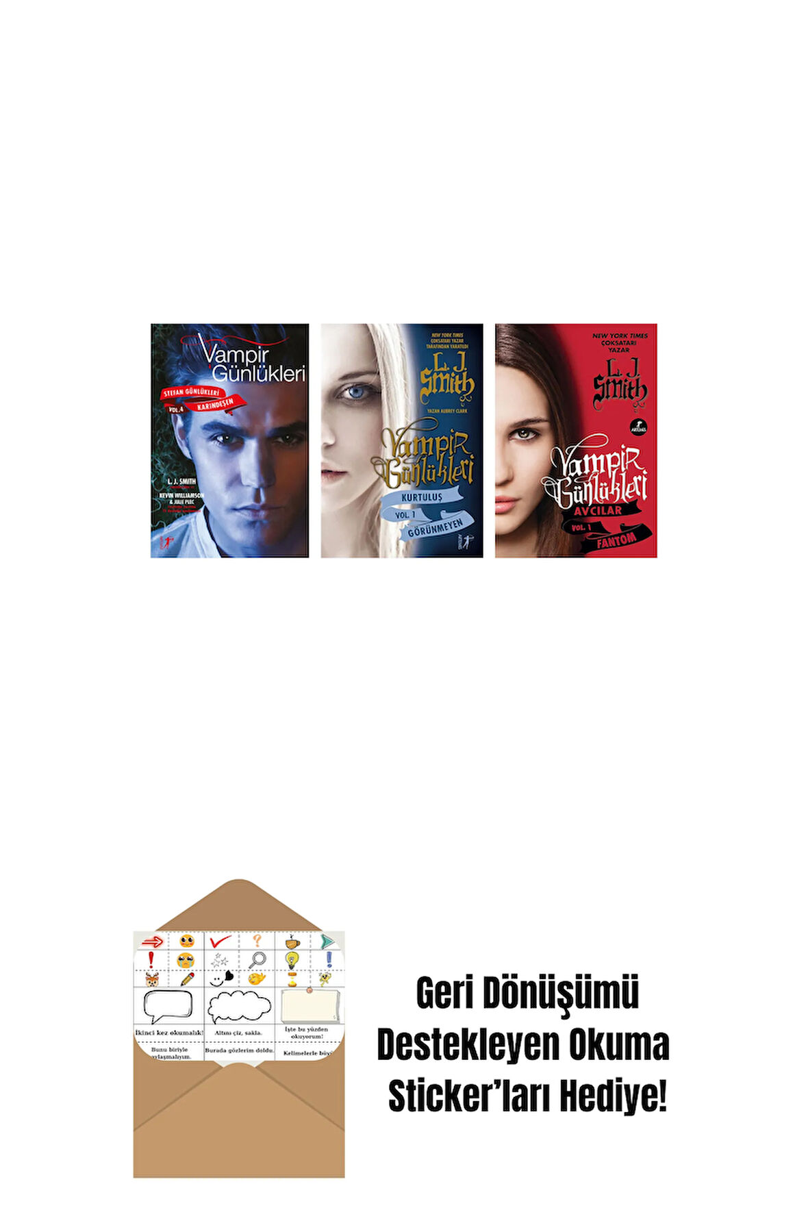L. J. Smith 3 Kitap Set + Okuma Sticker'ları