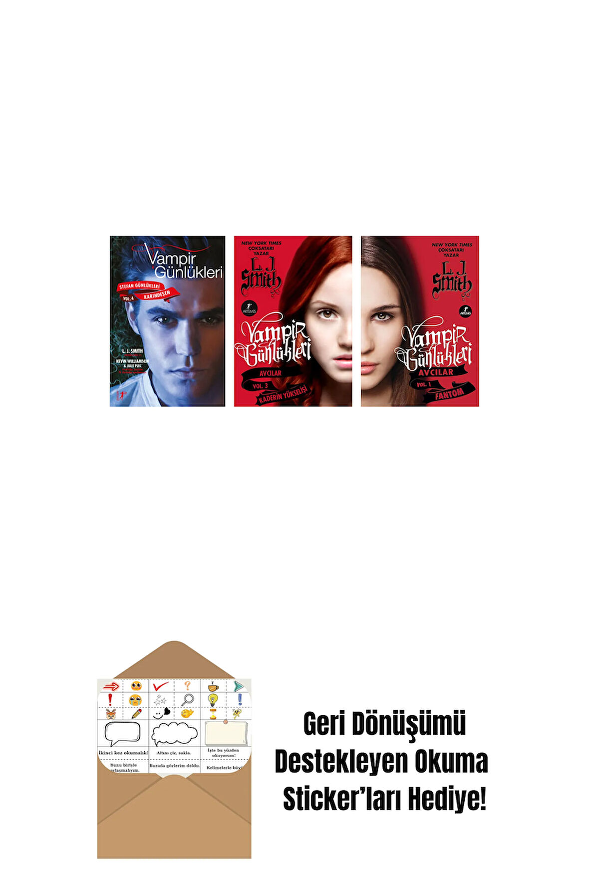 L. J. Smith 3 Kitap Set + Okuma Sticker'ları
