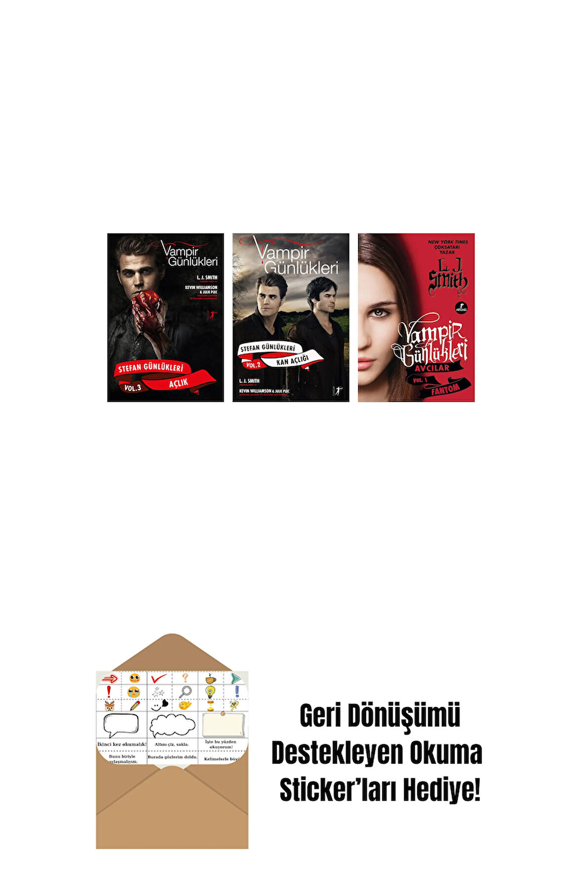 L. J. Smith 3 Kitap Set + Okuma Sticker'ları