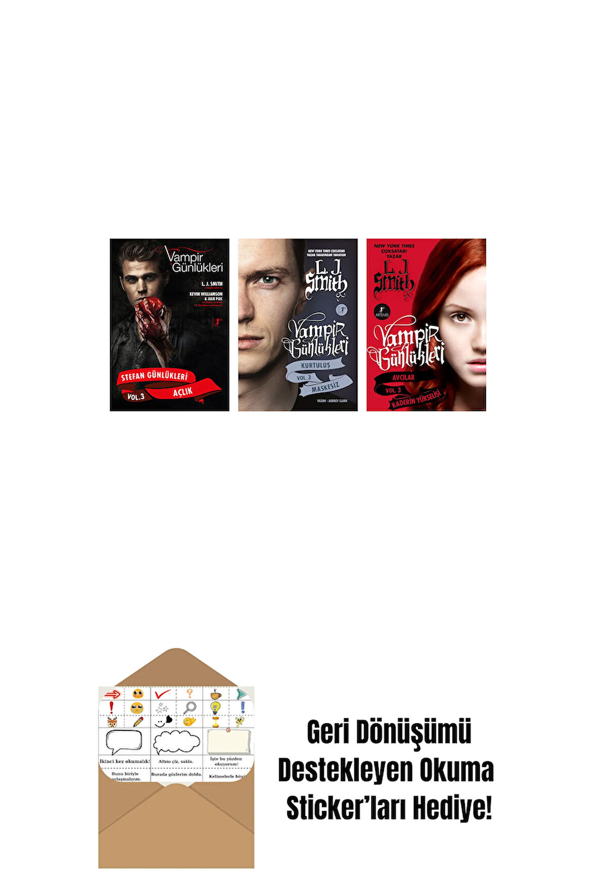 L. J. Smith 3 Kitap Set + Okuma Sticker'ları