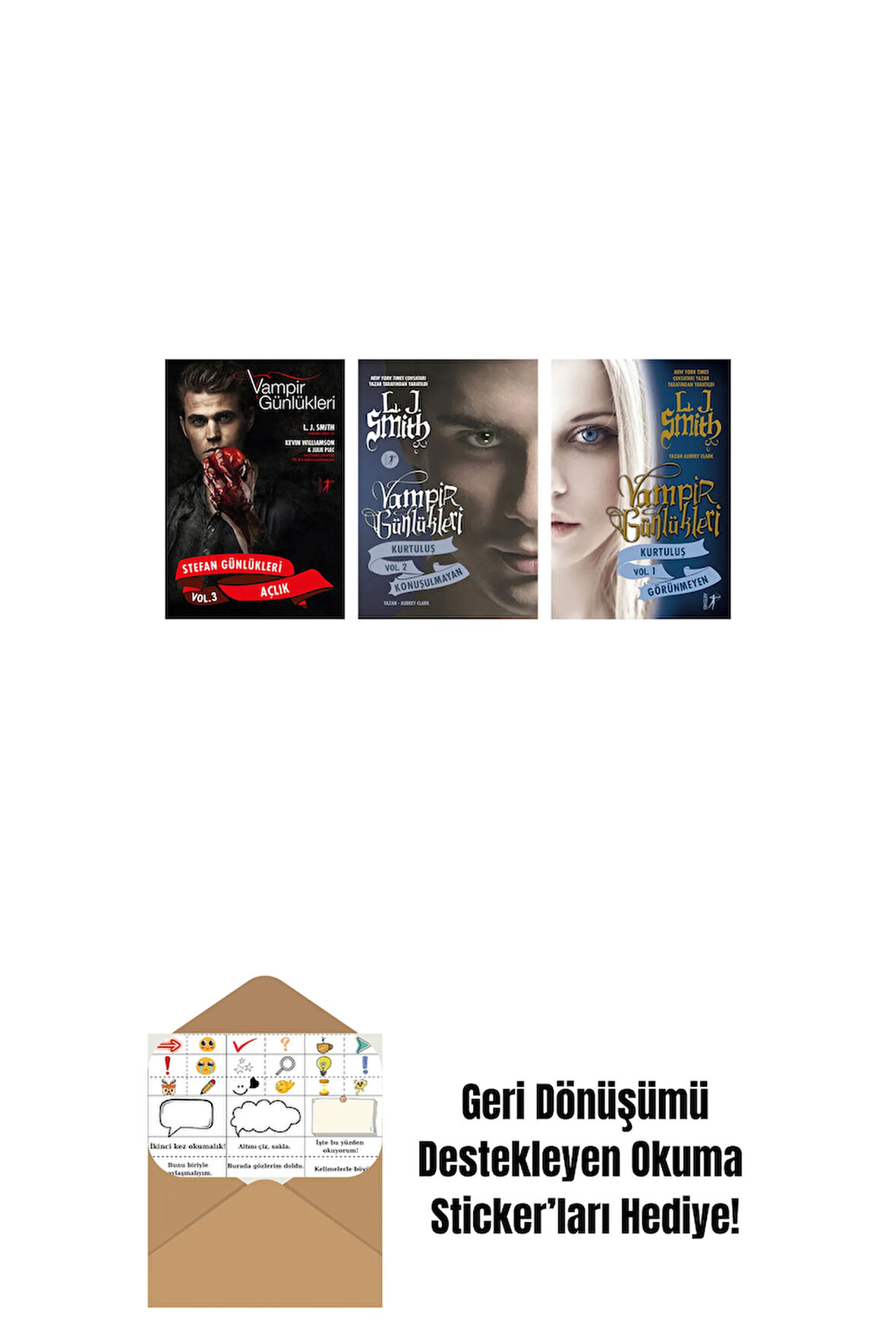 L. J. Smith 3 Kitap Set + Okuma Sticker'ları