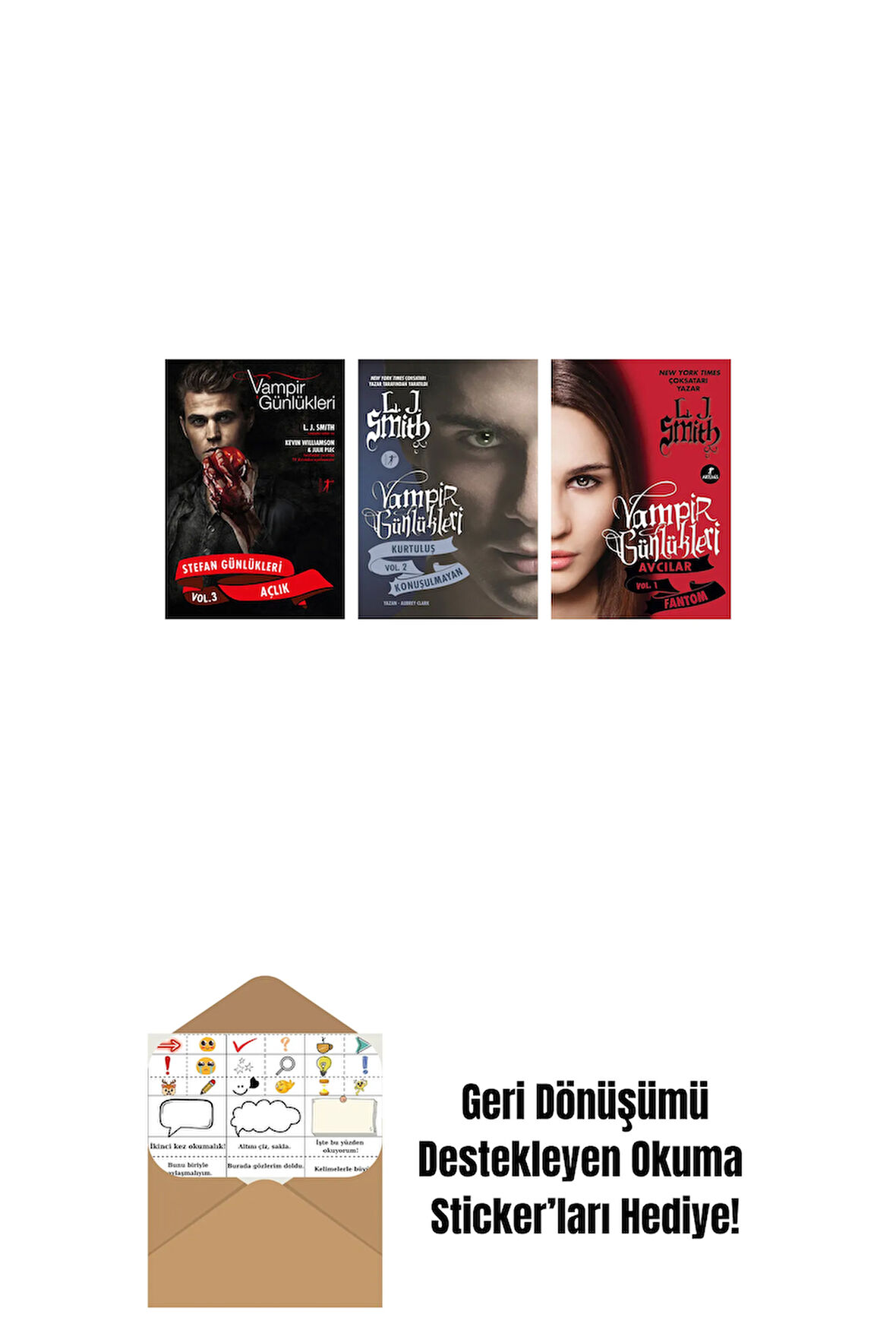 L. J. Smith 3 Kitap Set + Okuma Sticker'ları