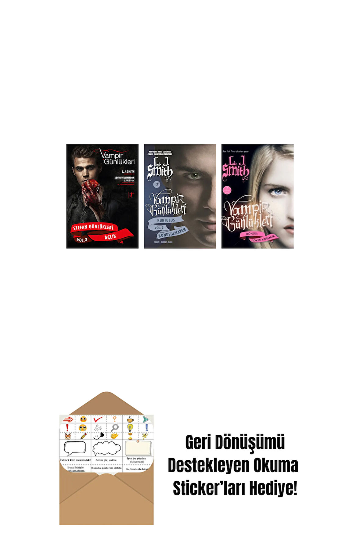 L. J. Smith 3 Kitap Set + Okuma Sticker'ları