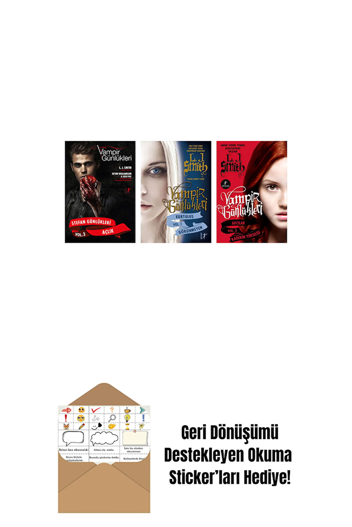 L. J. Smith 3 Kitap Set + Okuma Sticker'ları