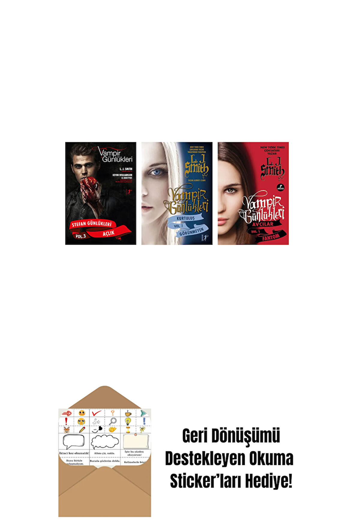 L. J. Smith 3 Kitap Set + Okuma Sticker'ları