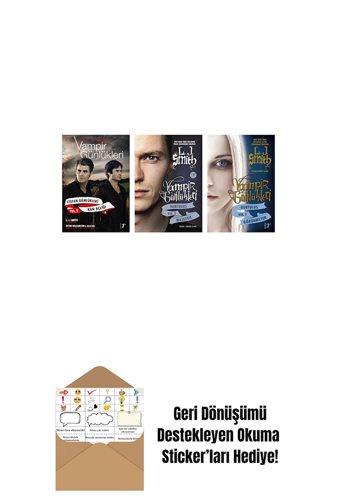 L. J. Smith 3 Kitap Set + Okuma Sticker'ları